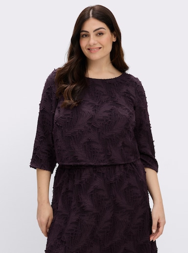 sheego Tunika mit 3/4-Ärmeln - aubergine