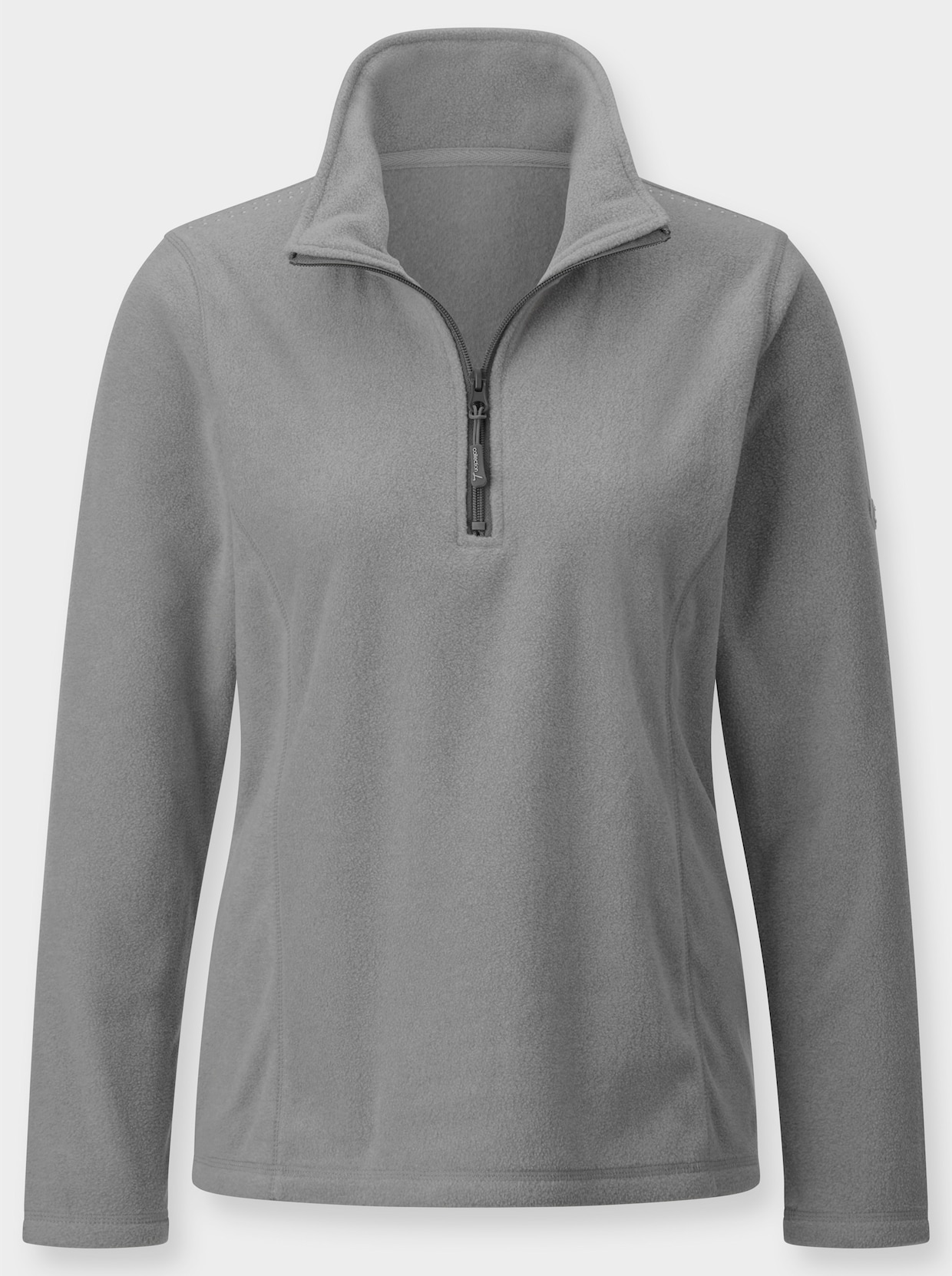 Fleece-Shirt - grau-meliert