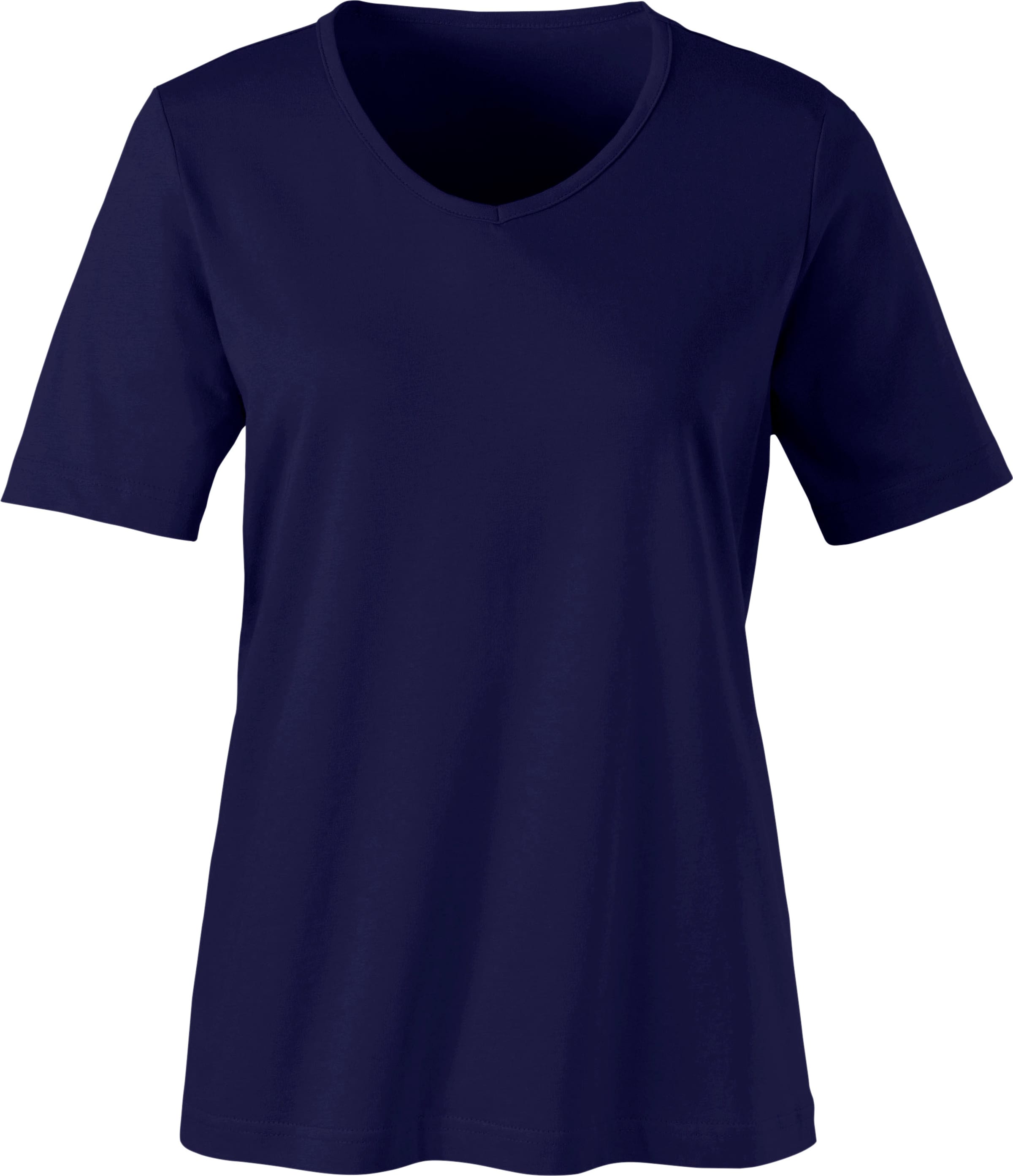 Kurzarmshirt in günstig Kaufen-Kurzarmshirt in nachtblau von heine. Kurzarmshirt in nachtblau von heine <![CDATA[Shirt – besonders günstig! Mit paspeliertem V-Ausschnitt.]]>. 