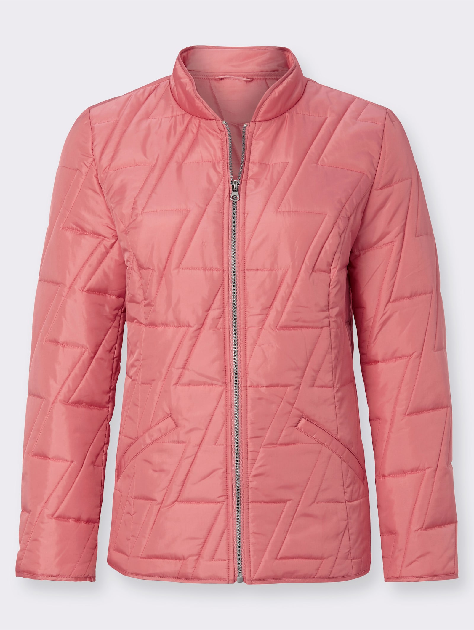 Steppjacke mit Zick-Zack-Muster - flamingo