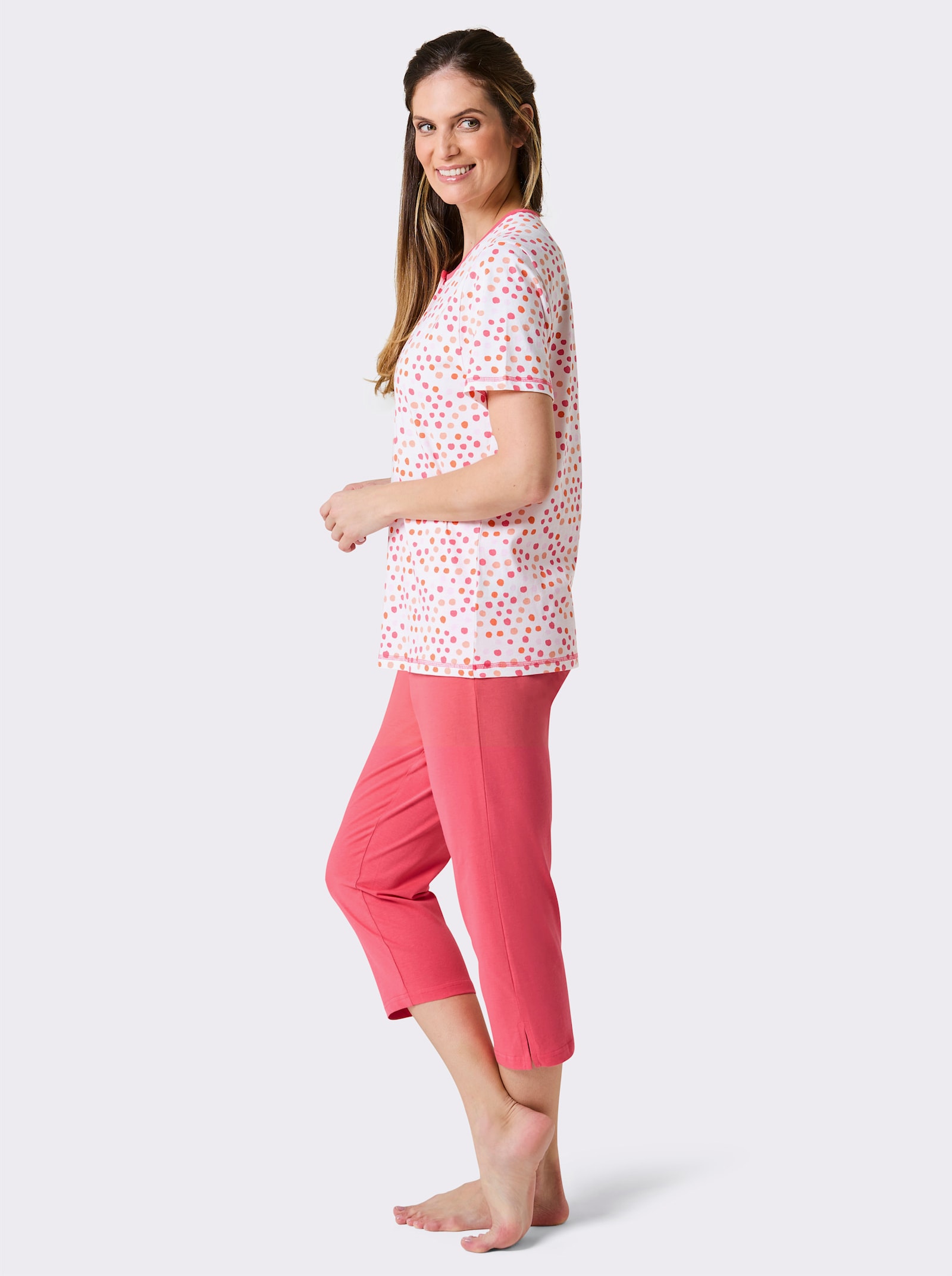 Comtessa Capripak - wit/flamingo bedrukt