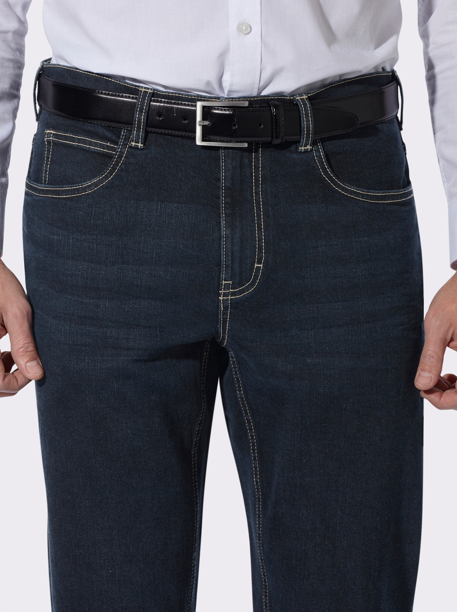 5-Pocket-Jeans mit spezieller Waschung - blue-black