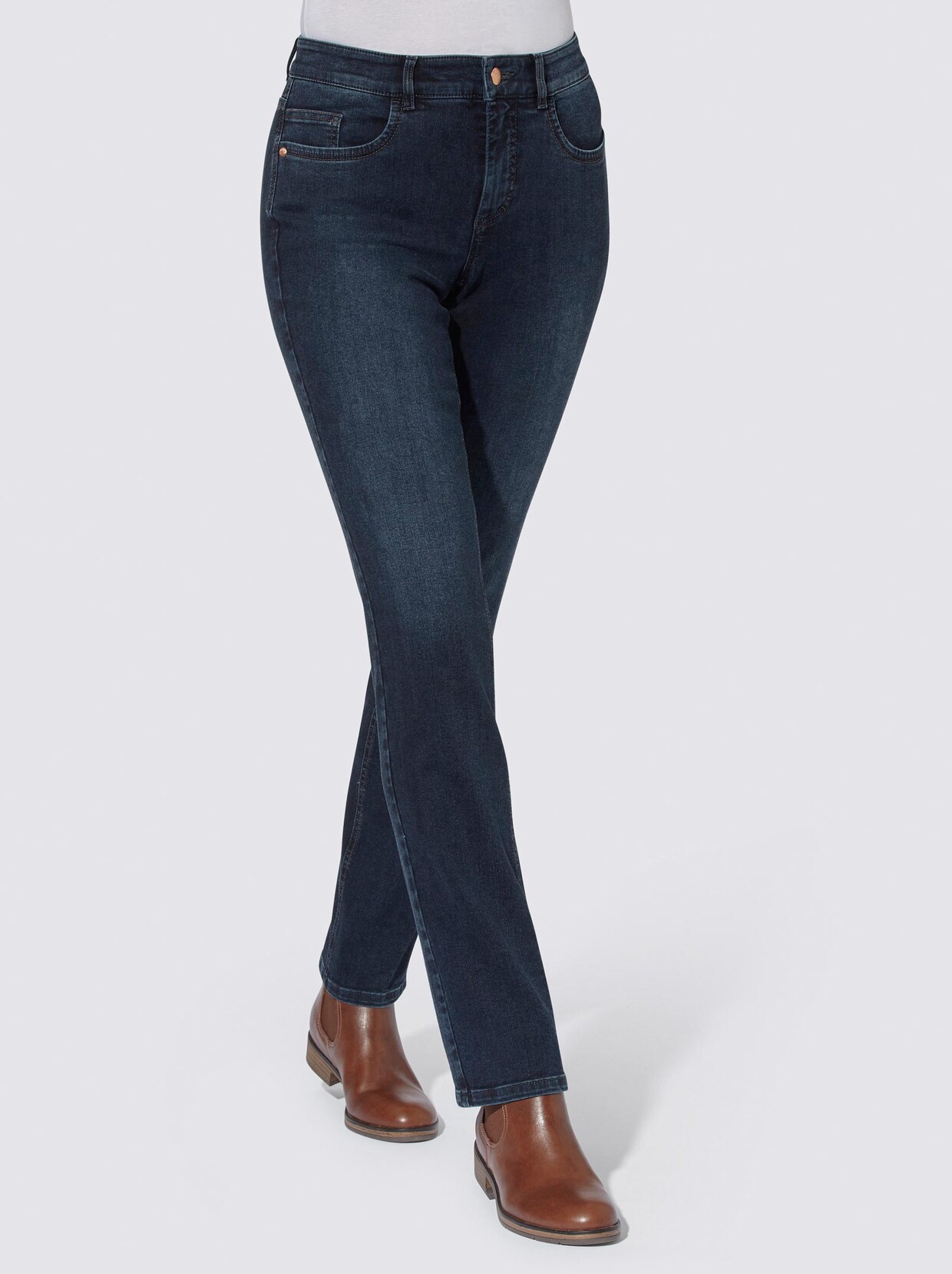 Ascari 5-Pocket-Jeans - blue-stone-washed