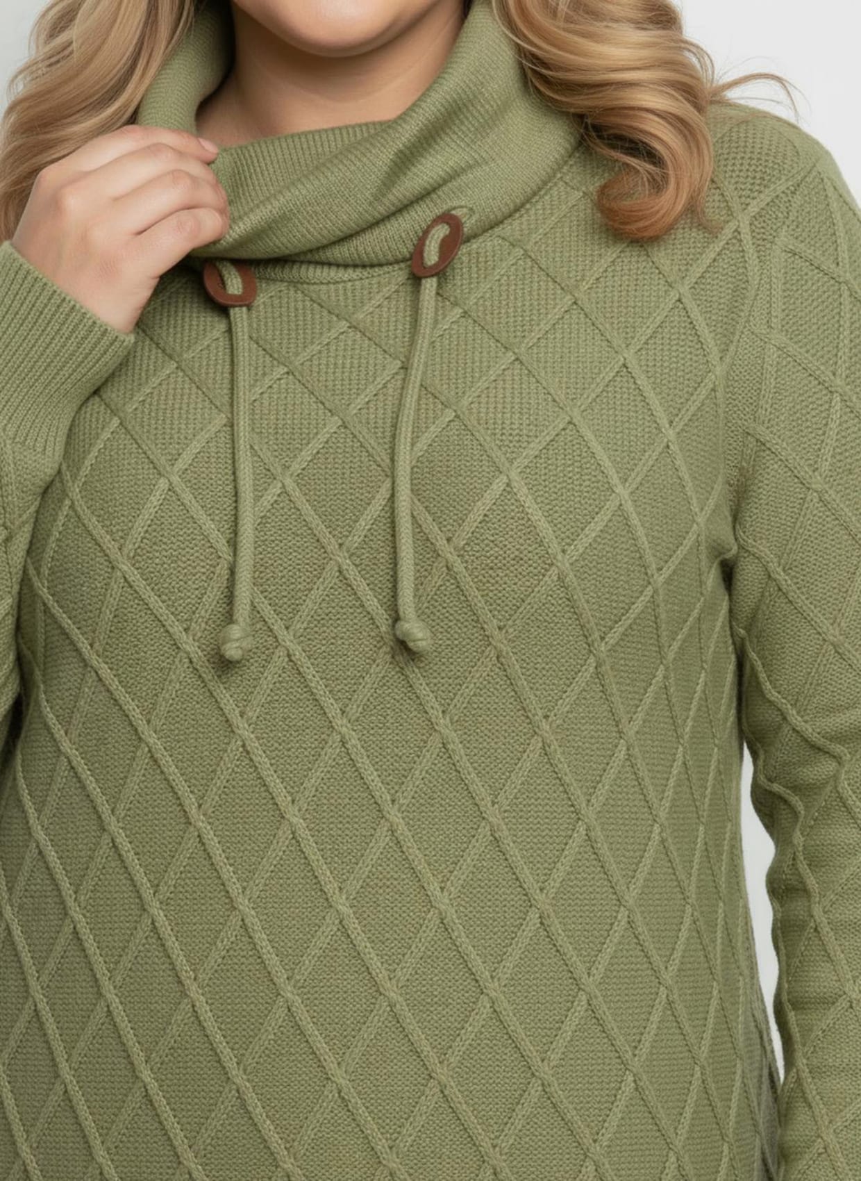 Rollkragenpullover - schilf