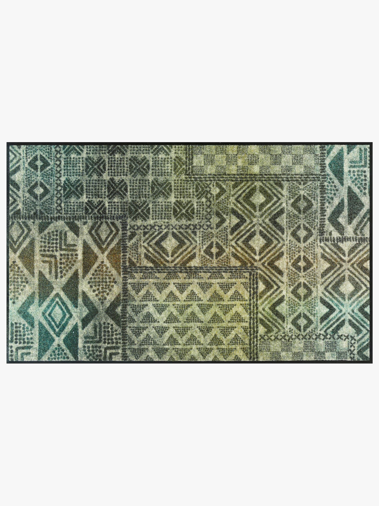 wash+dry by Kleen-Tex Fußmatte - grün-petrol-gemustert