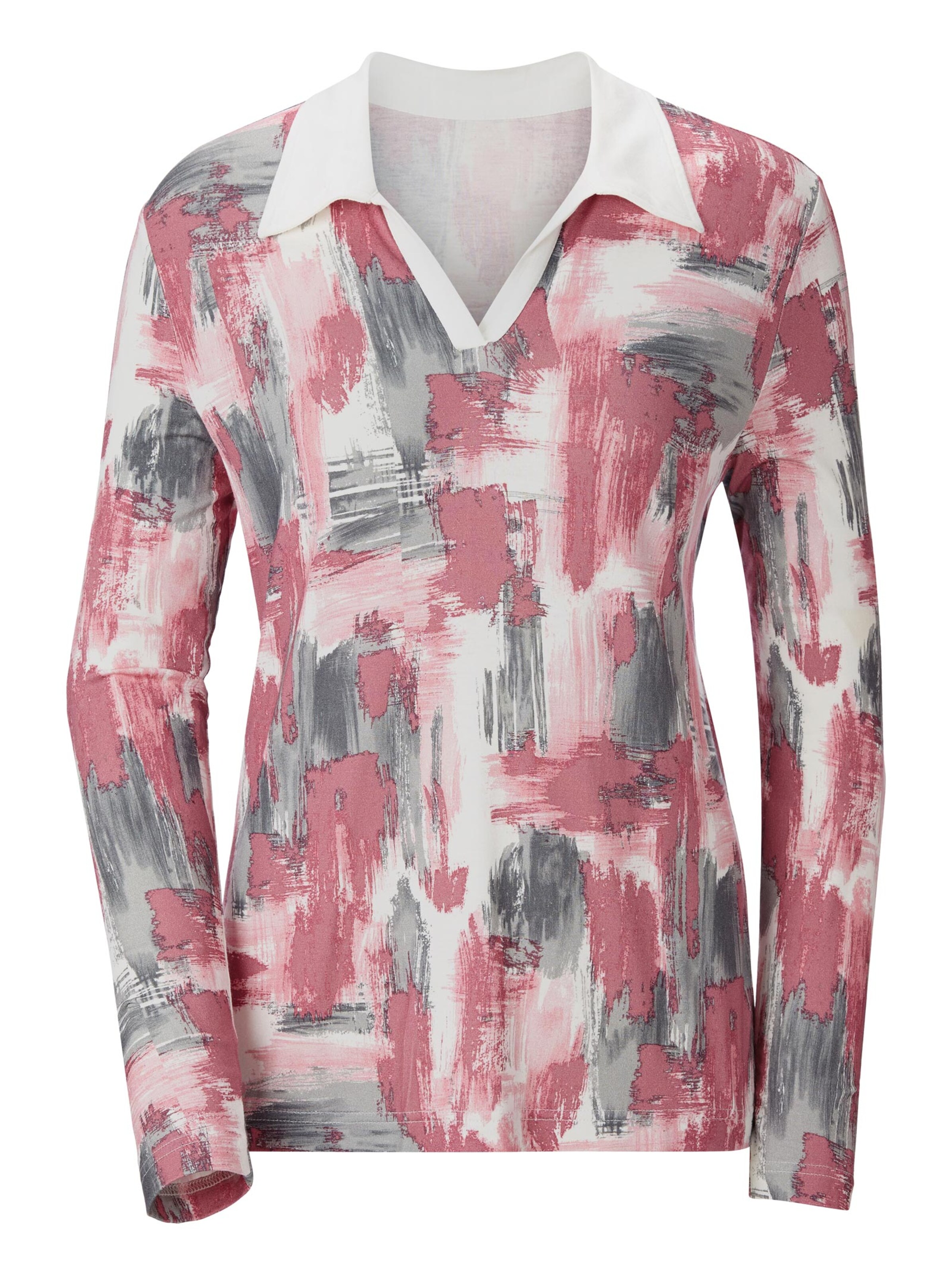 Collection L Shirt - lachs-grau-bedruckt