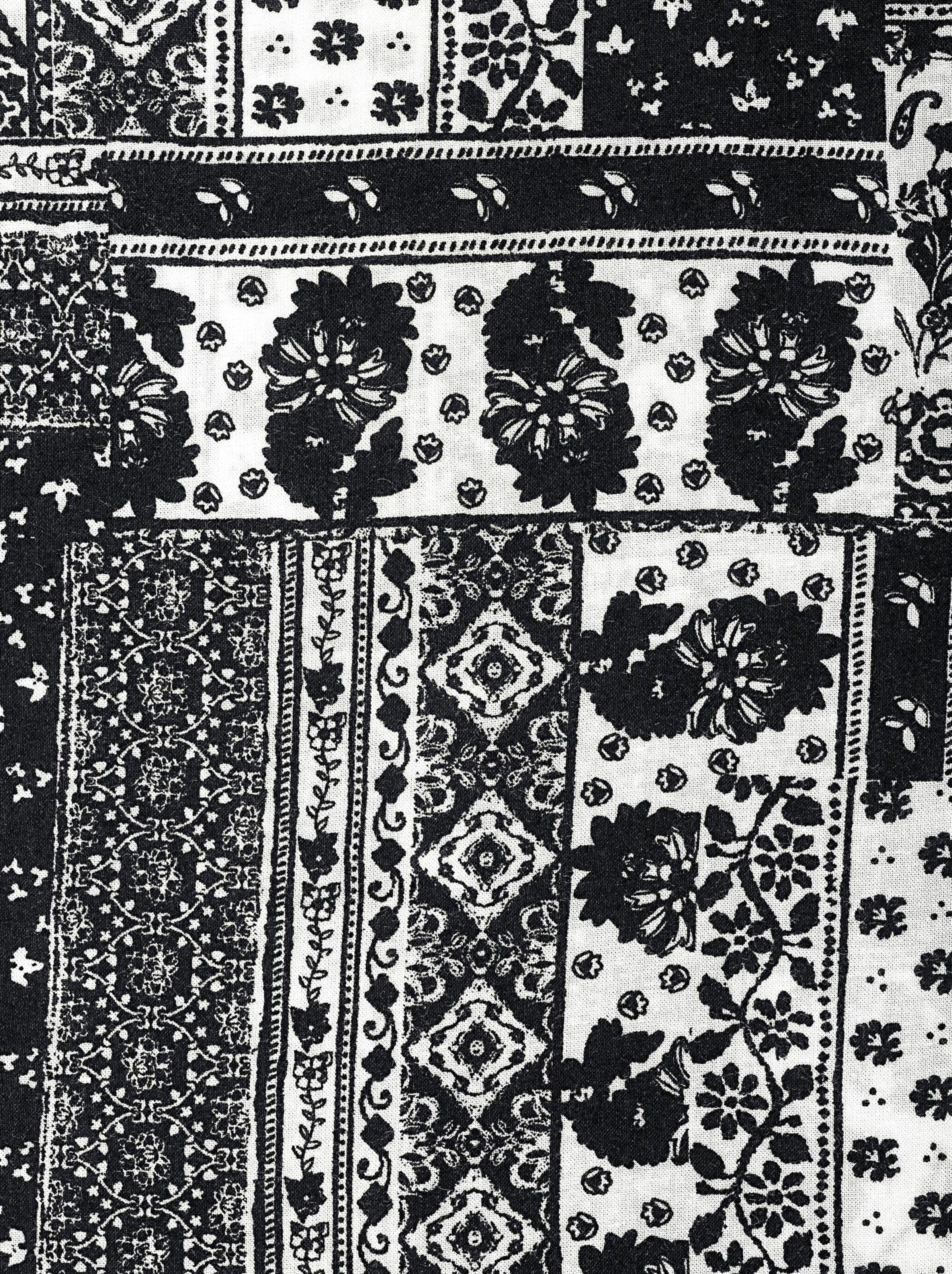 Hose - schwarz-weiß-gemustert