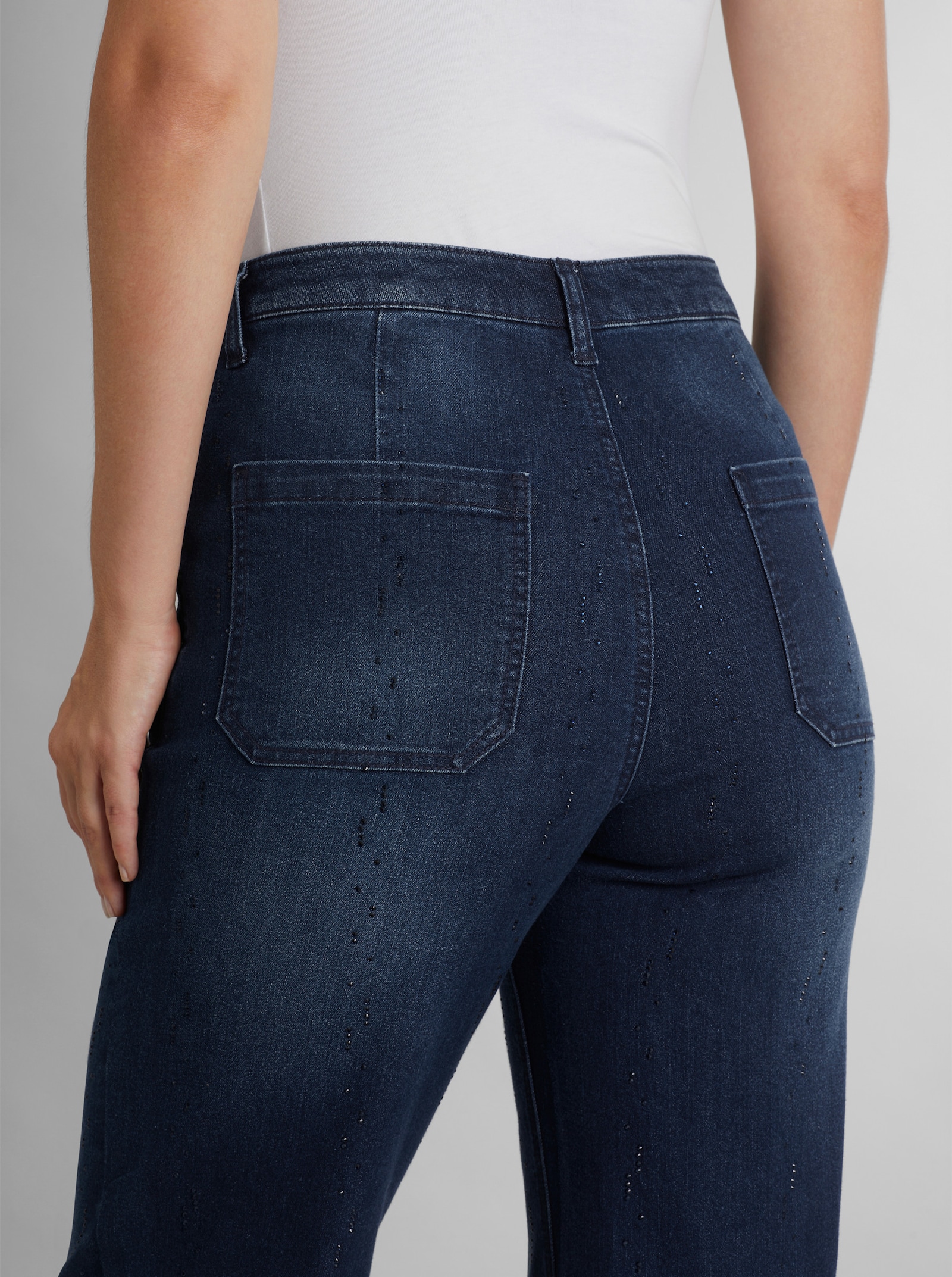 heine Jeans mit Glitzersteinchen - dark blue