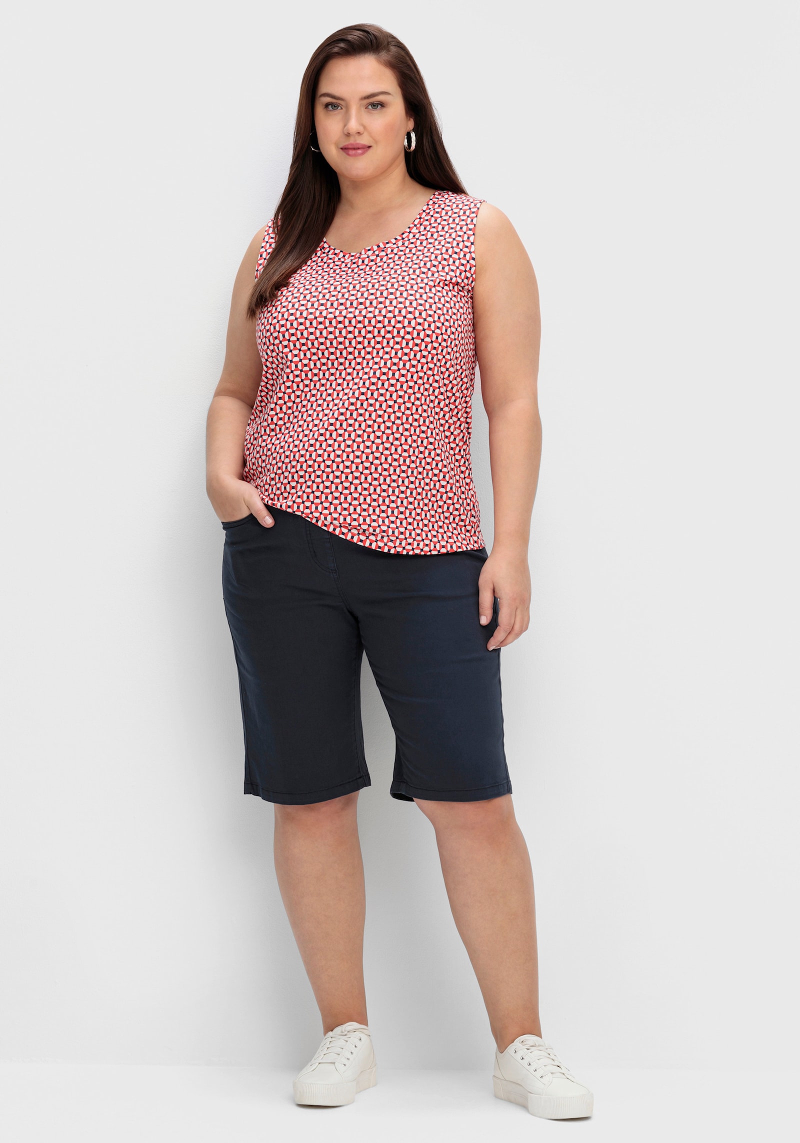 sheego Bermudas aus Twill - nachtblau