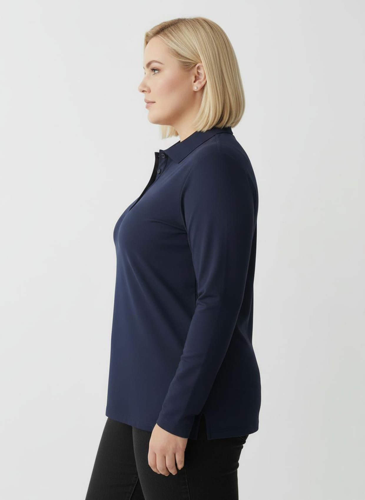 Poloshirt aus Baumwoll-Qualität - marine