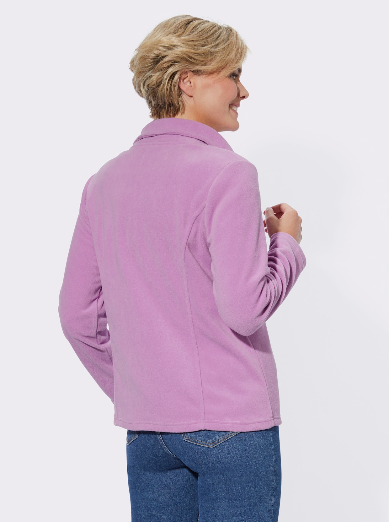 Fleece-Jacke - orchidee