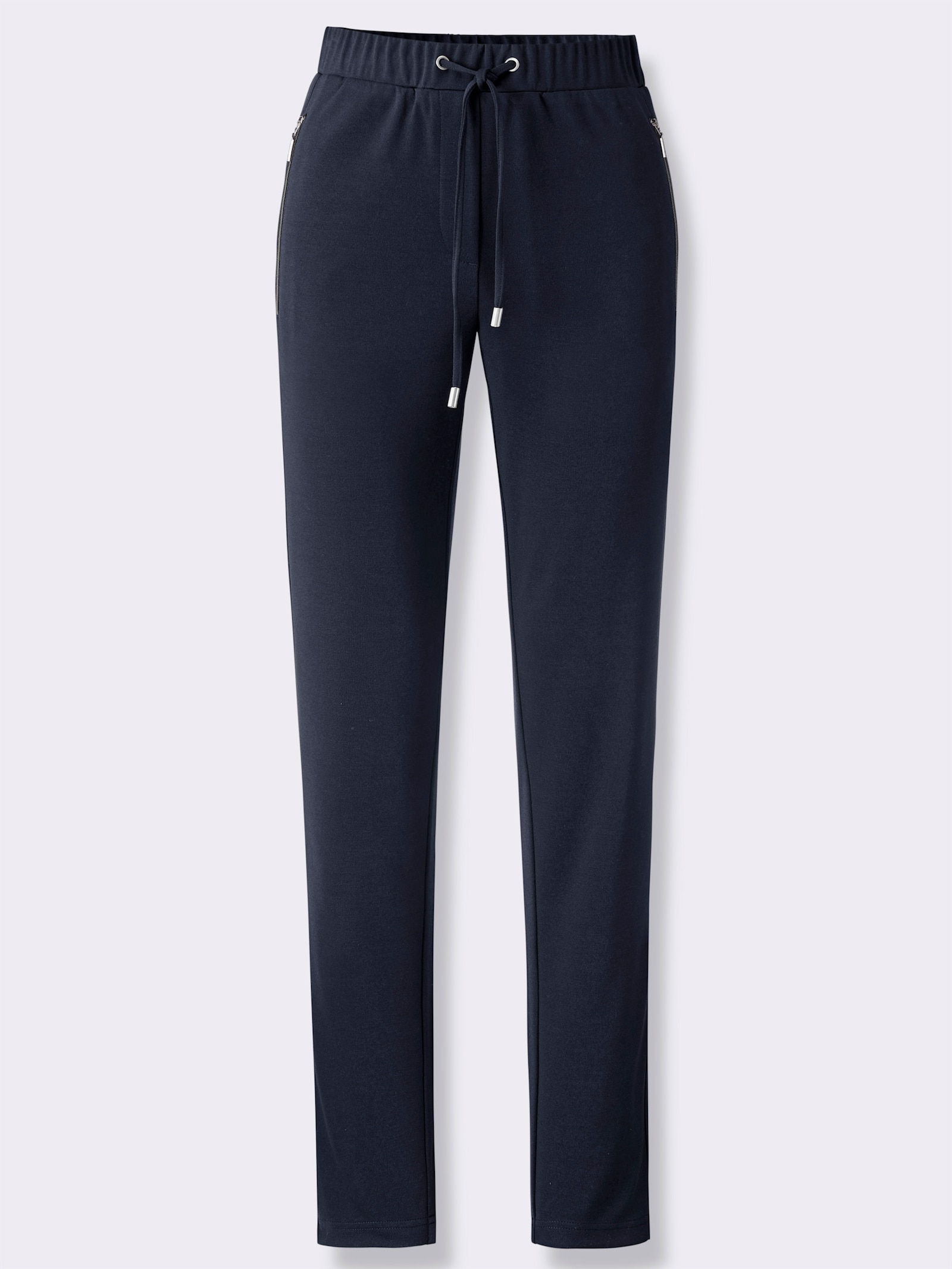 Jerseyhose mit Reissverschluss-Taschen - marine
