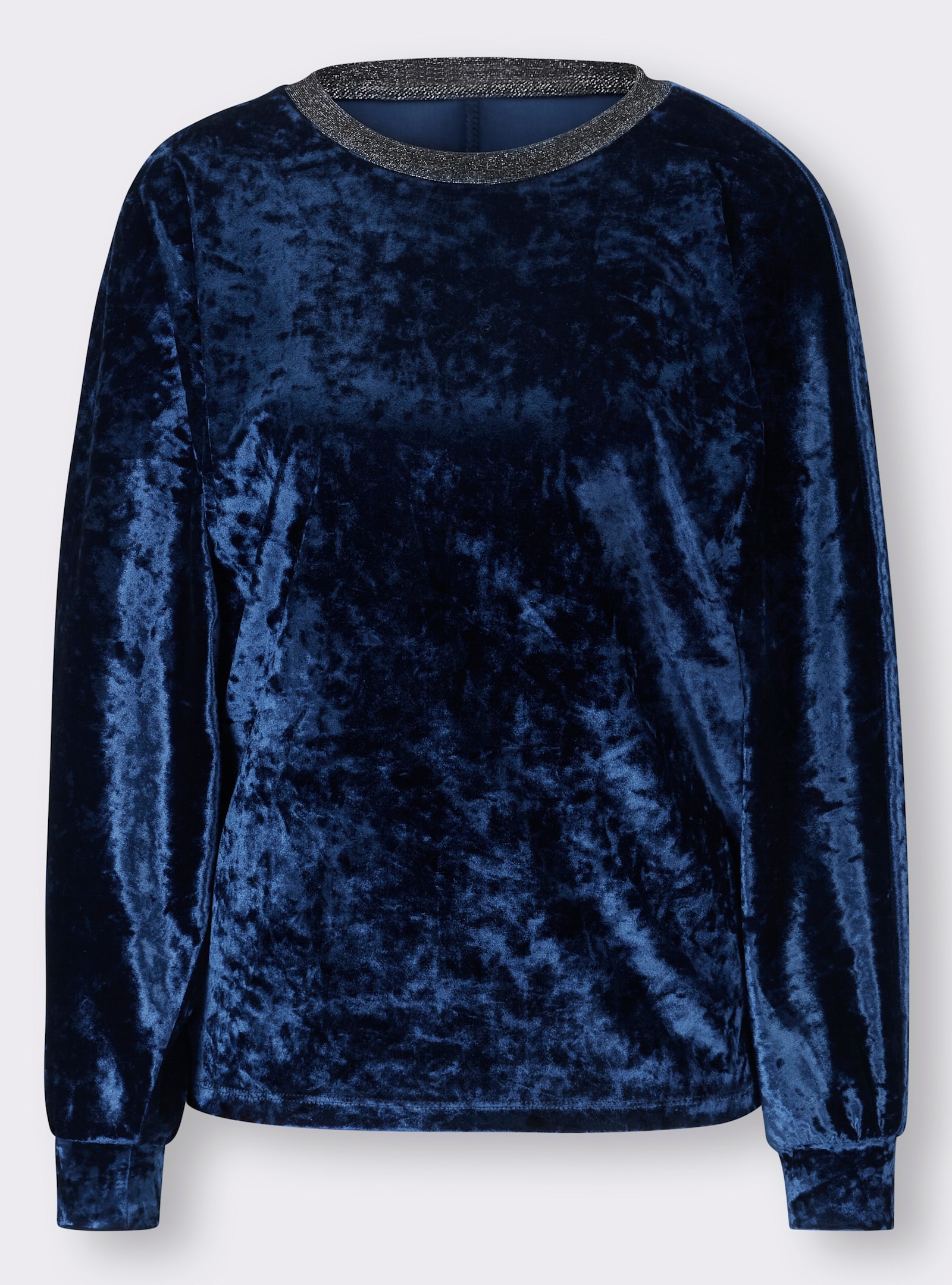 heine Fledermausshirt in Samt-Qualität - marine