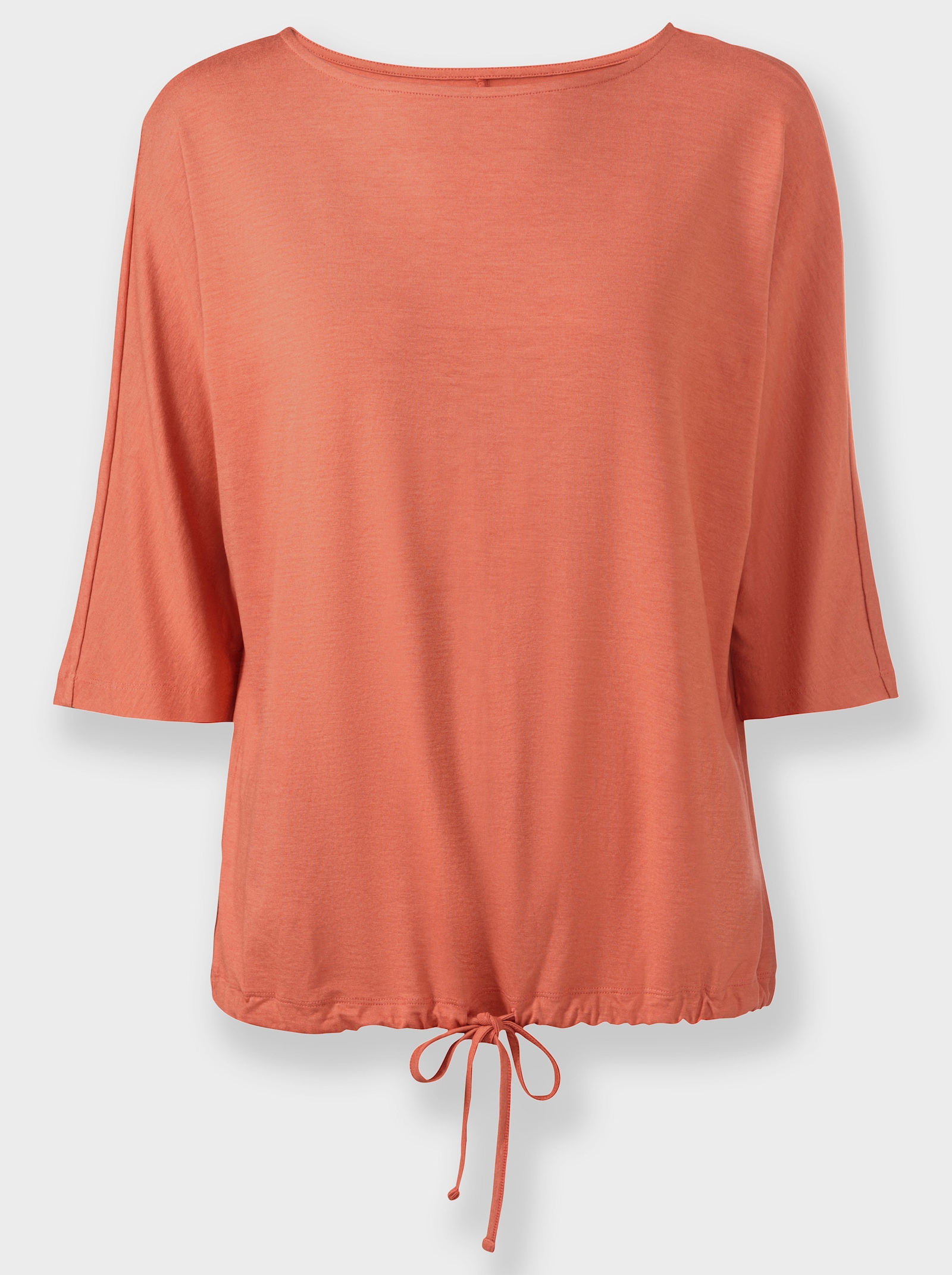 Fledermausshirt aus Viskose-Stretch-Qualität - papaya