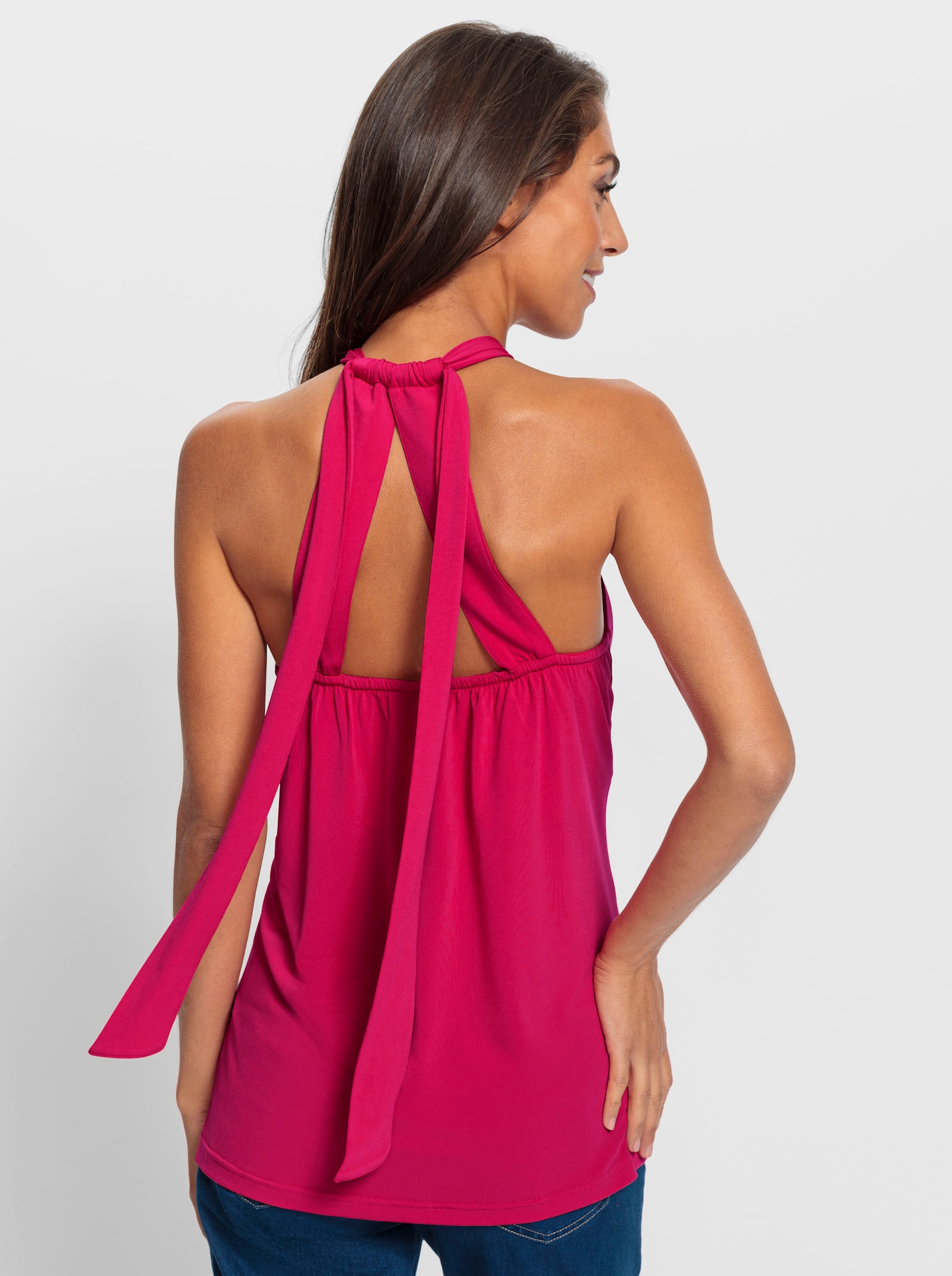 heine Shirttop mit rückwärtigem Gummizug - pink