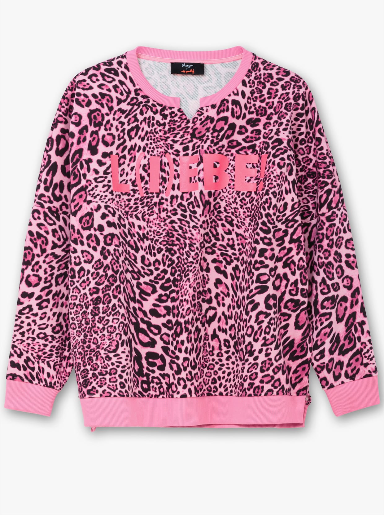 sheego loves miss goodlife Sweatshirt - pink gemustert