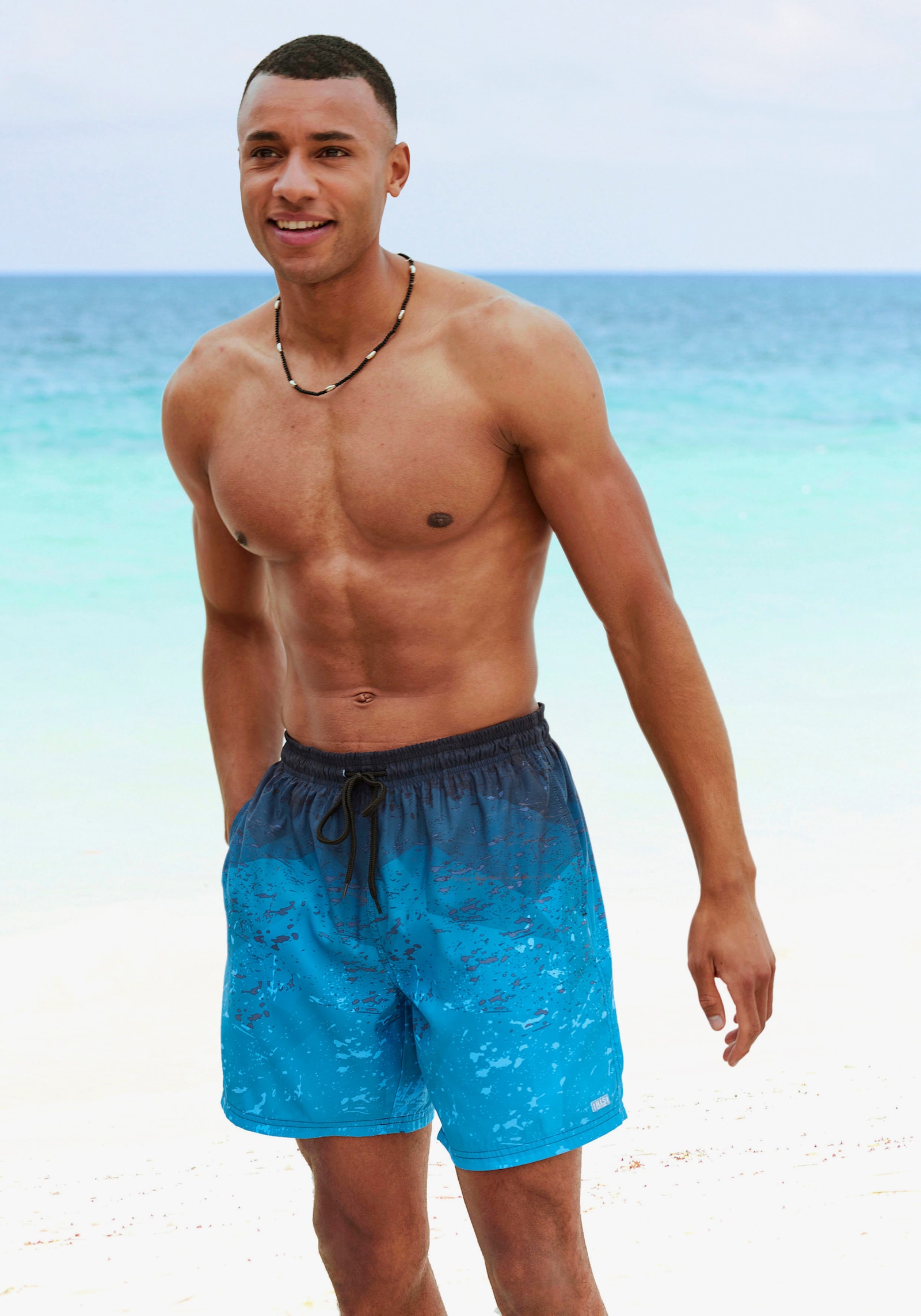 H.I.S Badeshorts - blau bedruckt