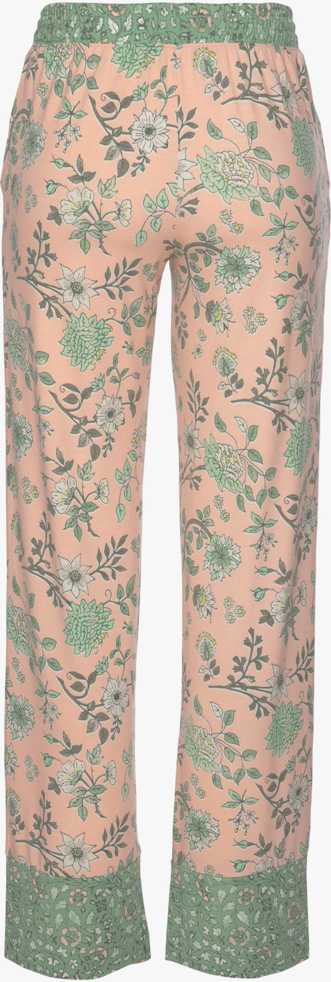 LASCANA Pantalon de nuit - rose-vert jonc