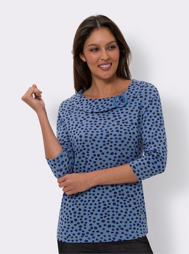 Shirt met 3/4-mouw - medium blauw/marine bedrukt