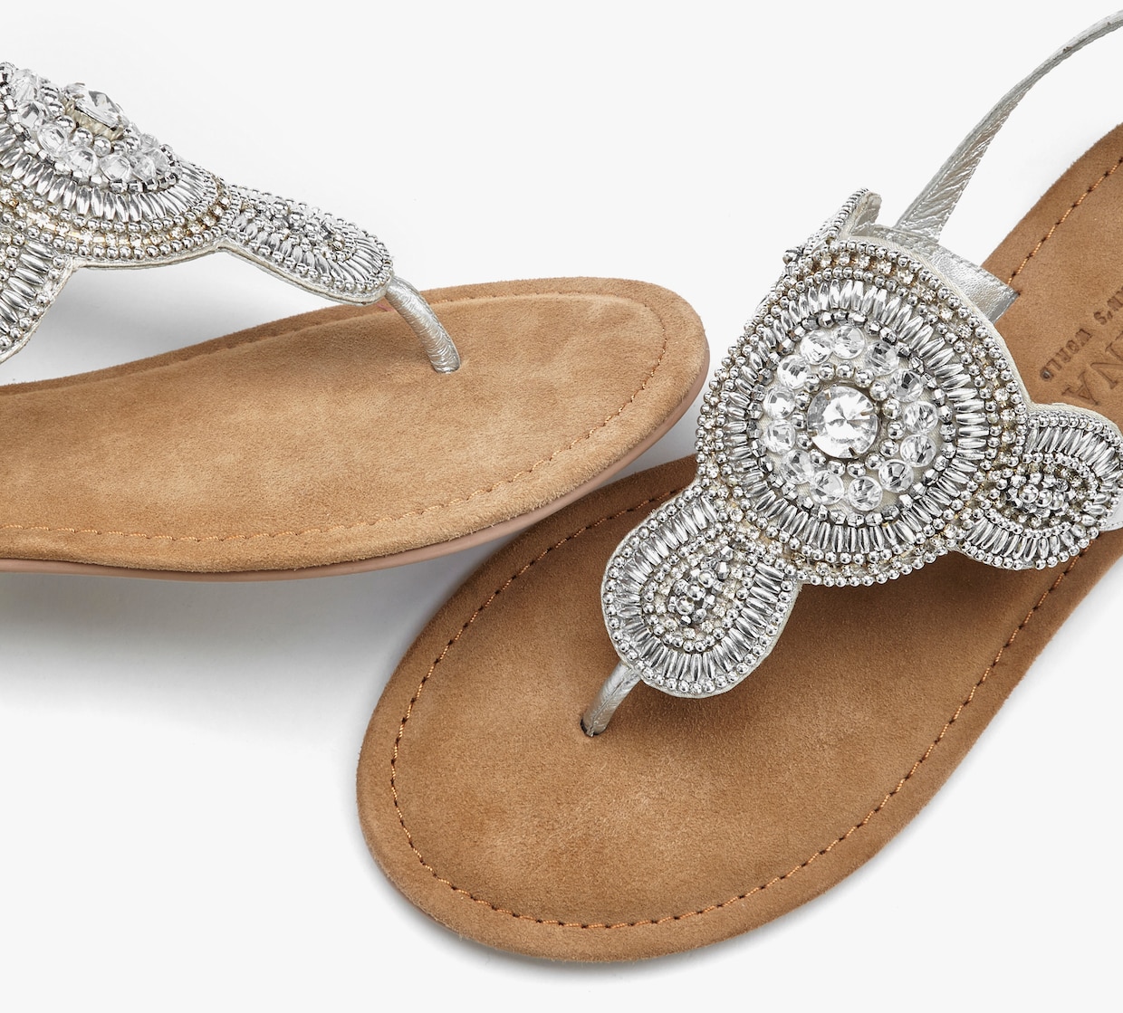 LASCANA Teenslipper - Zilverkleur