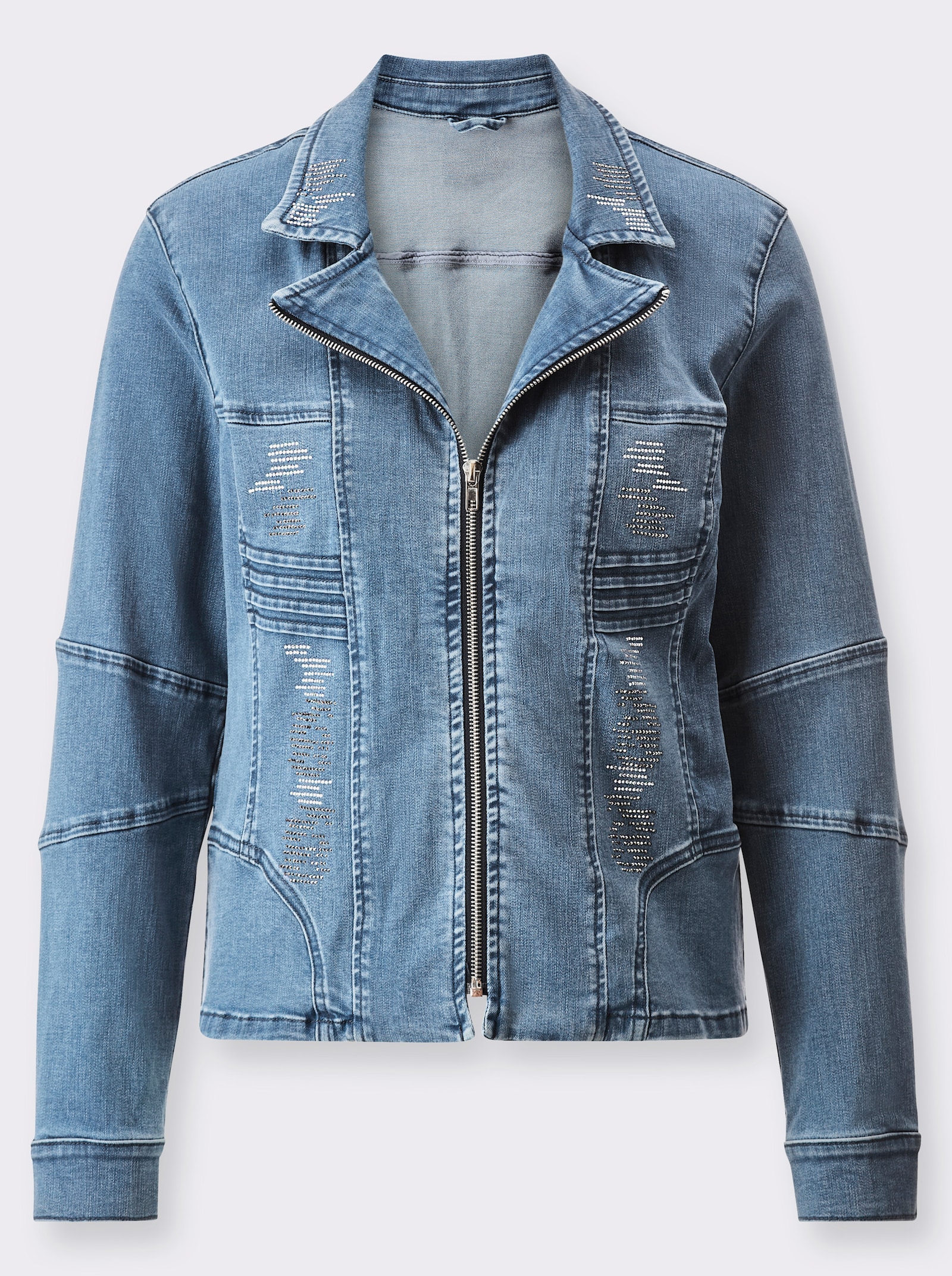 Jeansjacke in formstabiler Premium-Qualität - blue-bleached