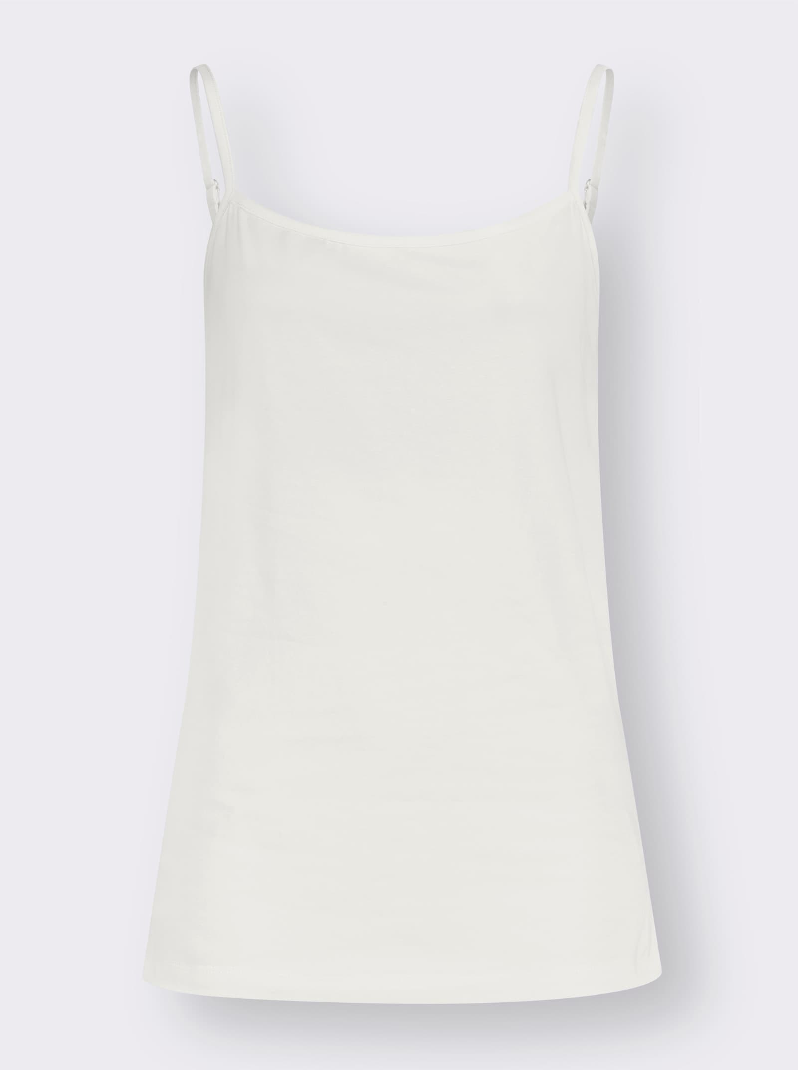 Trägertop aus Baumwoll-Stretch - ecru