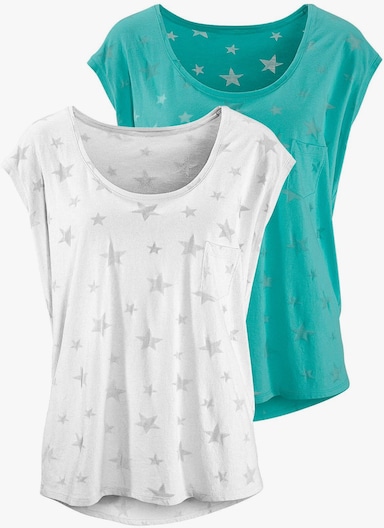 Beachtime T-Shirt - mint, weiss