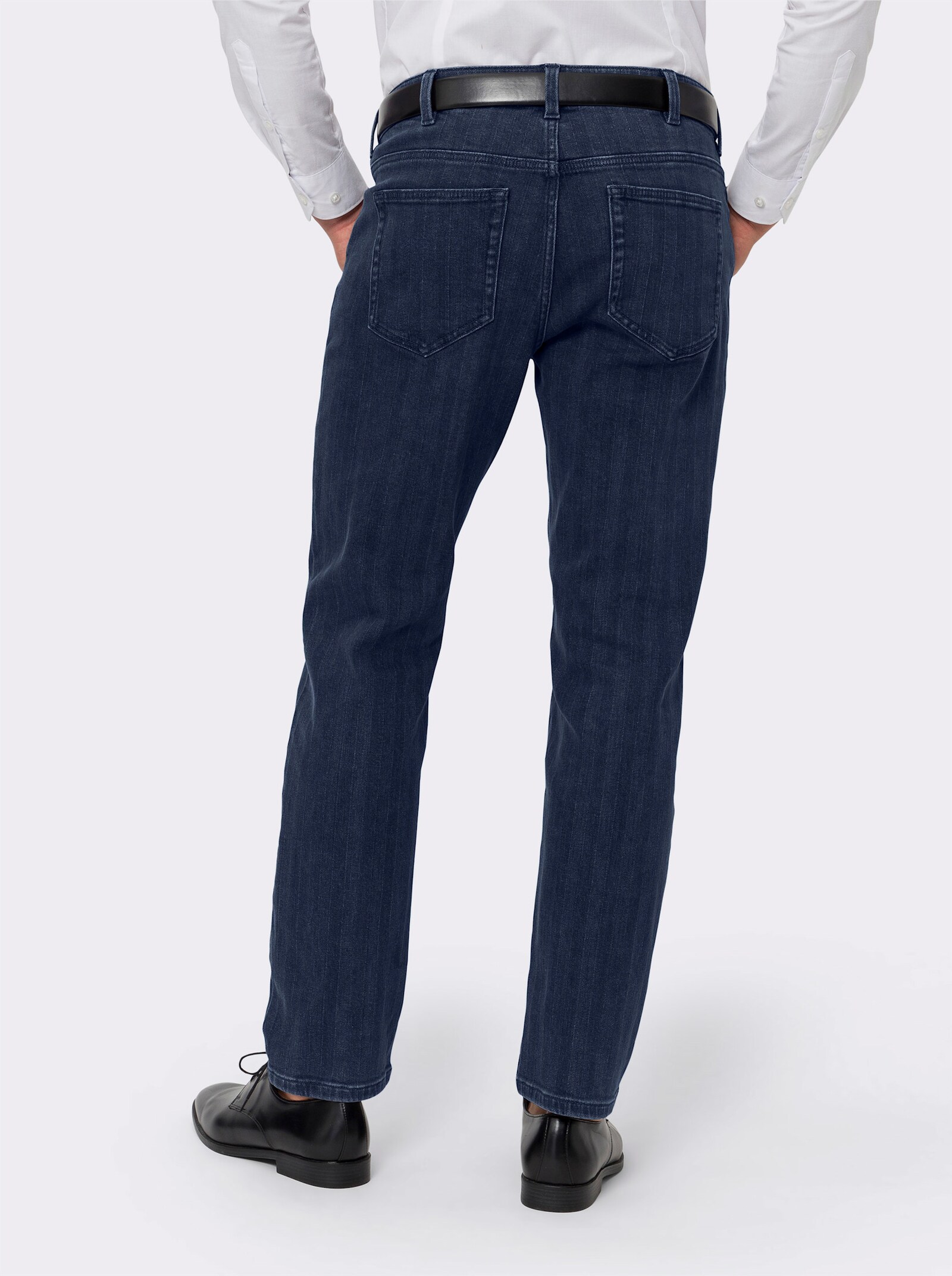 Džíny se strukturovaným vzorem - tmavěmodrá