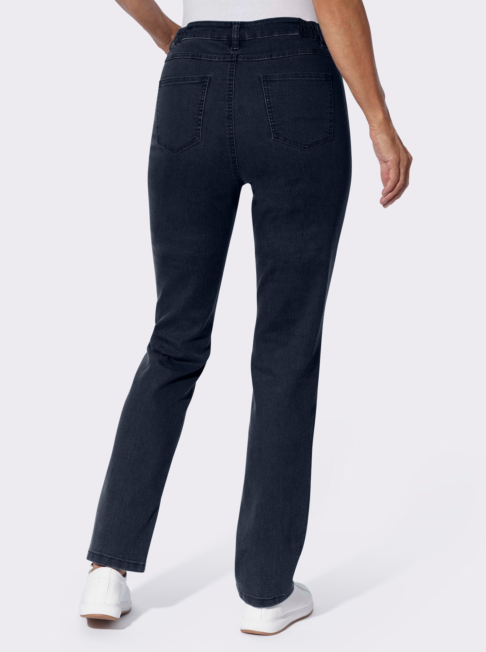 5-Pocket-Jeans mit Ösenverzierung - dark blue