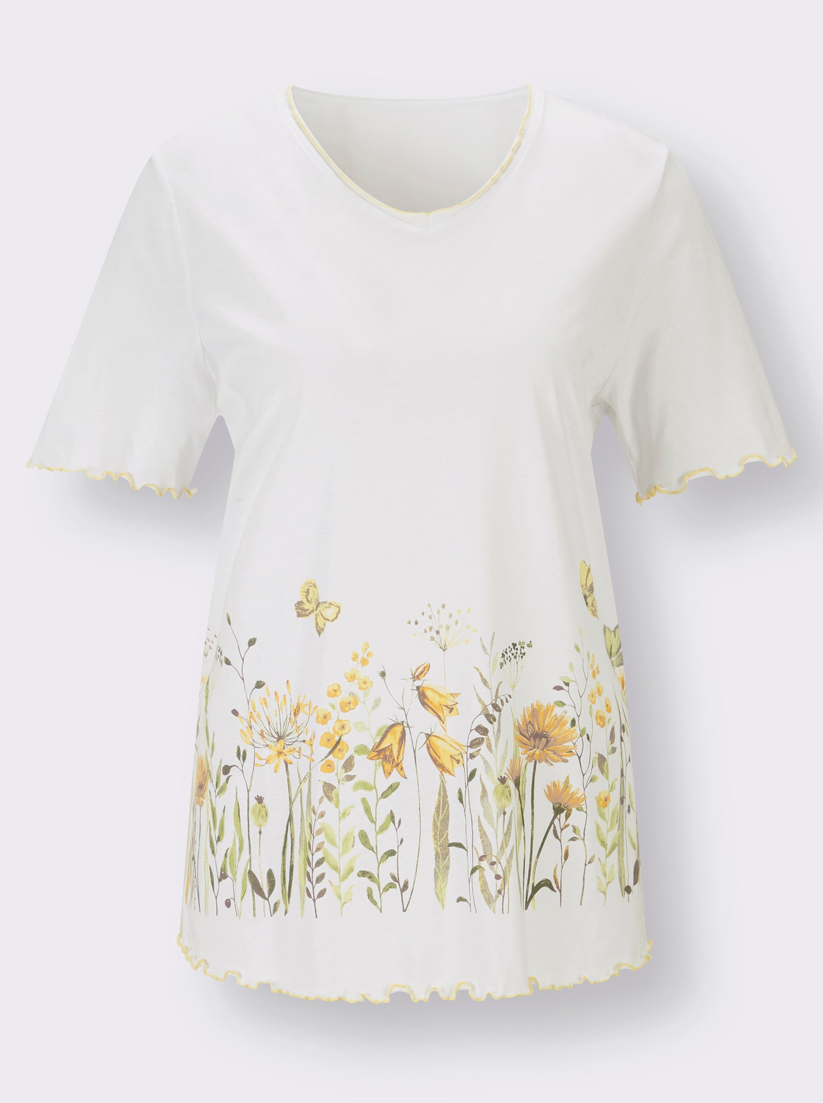 wäschepur Capri-Anzug - weiß-gelb