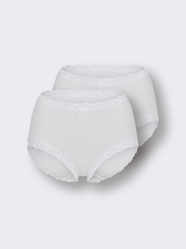Nina von C. Taillenslip mit elastischer Blütenspitze - weiß