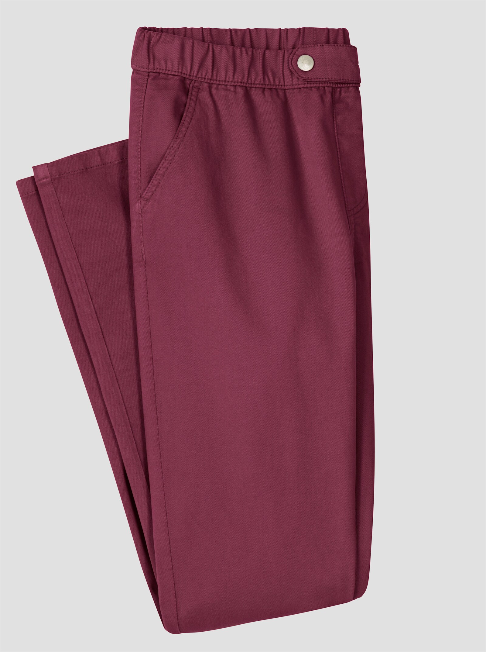 Schlupfjeans mit 2 Taschen vorne - bordeaux