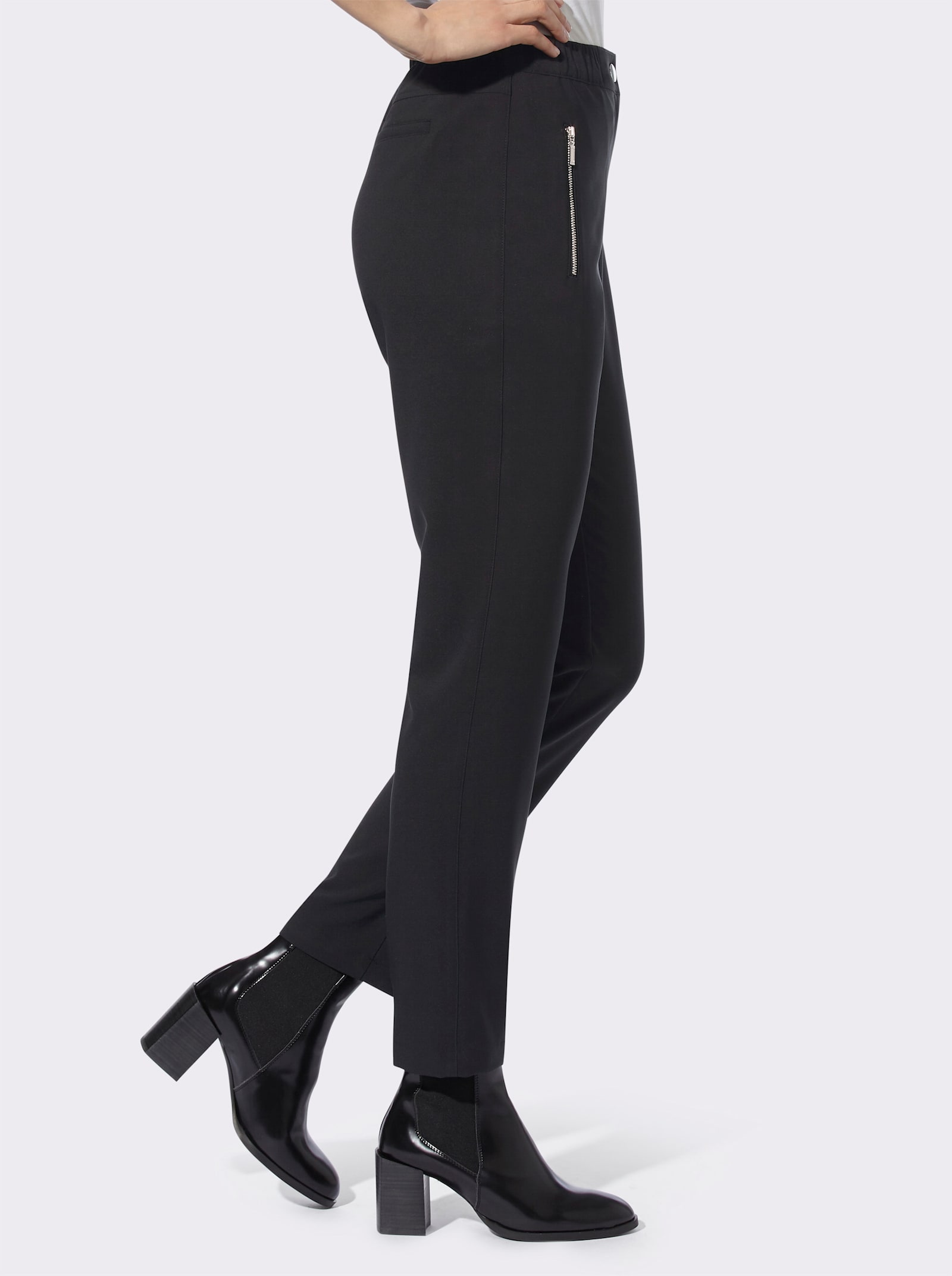 heine 7/8-Hose mit Reißverschlusstaschen - schwarz