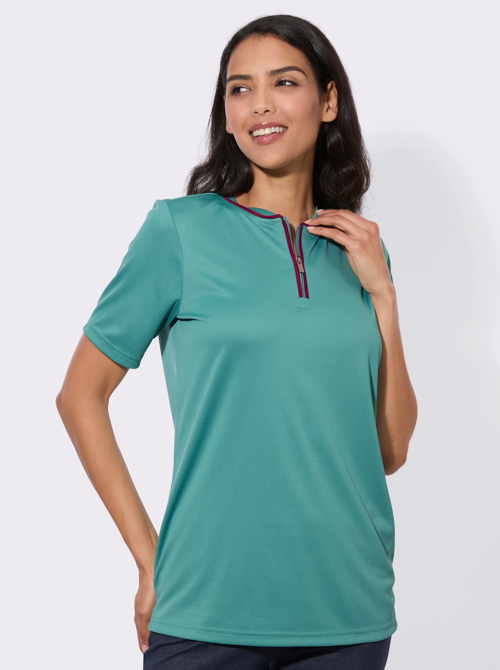 Funktionsshirt in atmungsaktiver Qualität - salbei