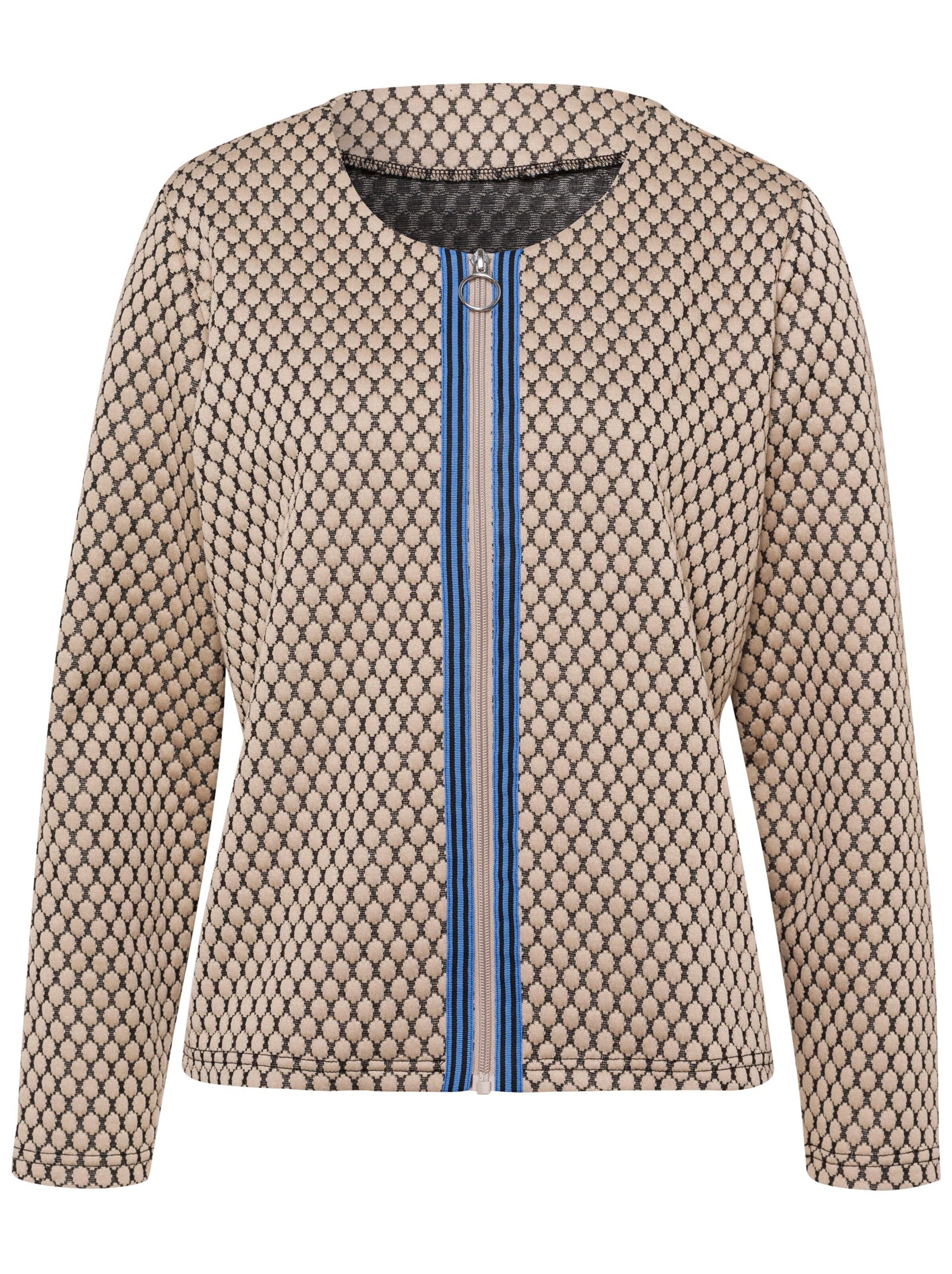 Shirtjacke - beige-gemustert
