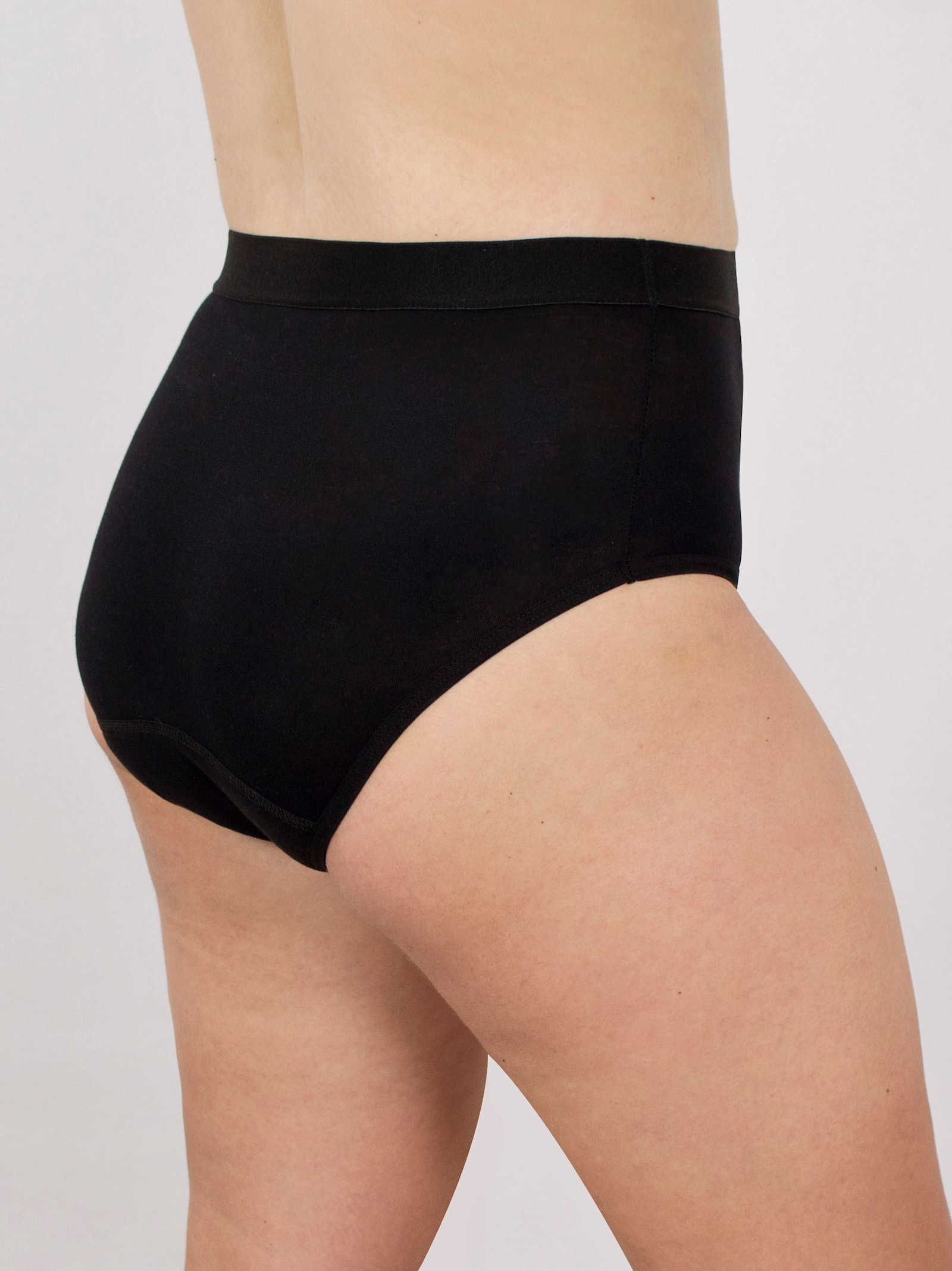 Hygiene-Highwaist-Slip - schwarz