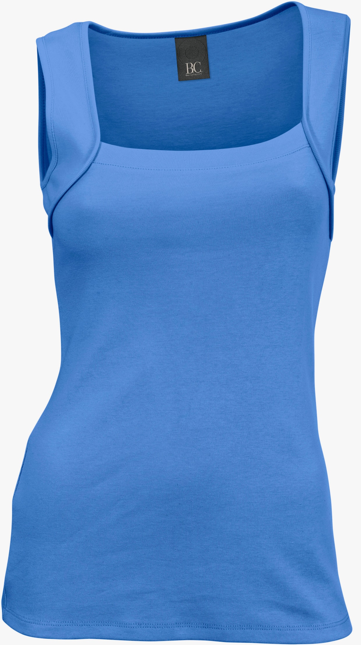 heine Top met vierkante hals - azuurblauw