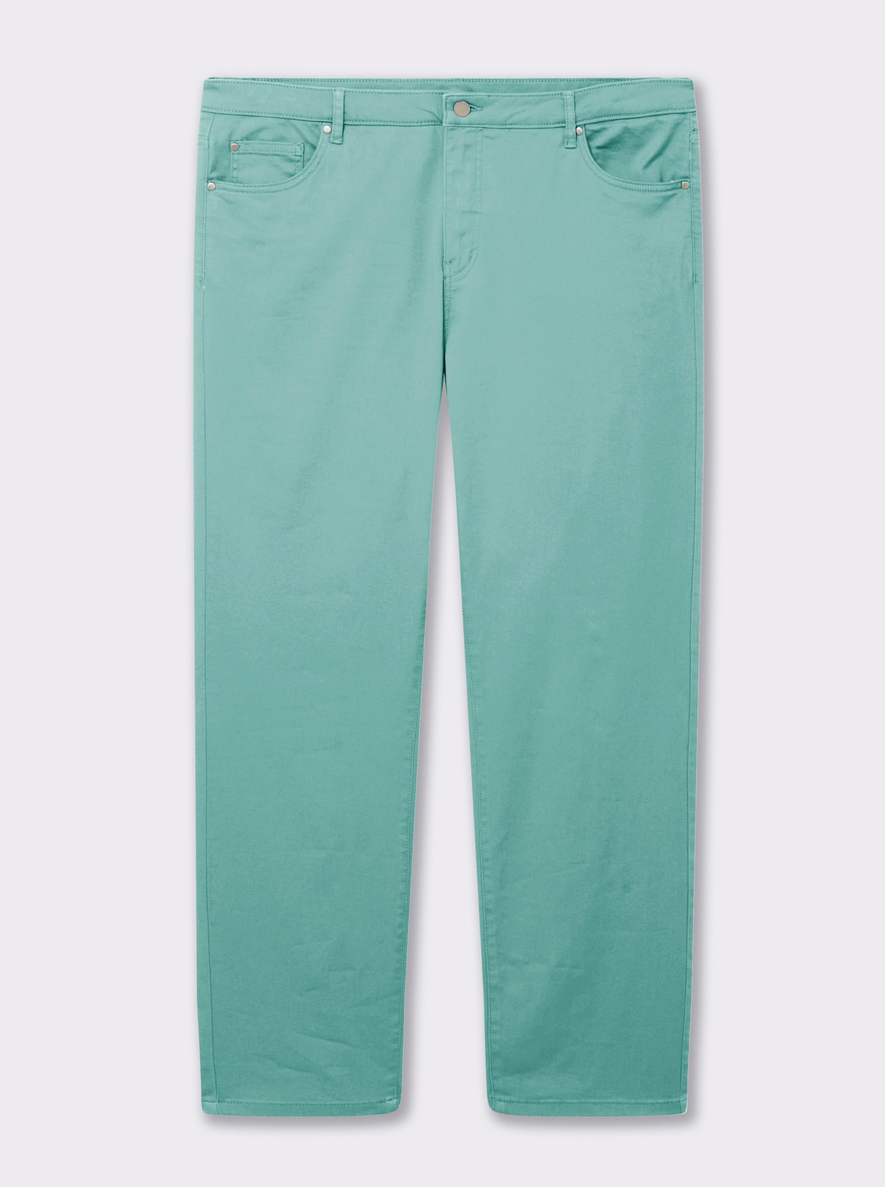 5-Pocket-Jeans mit bestickten Gesäßtaschen - aqua
