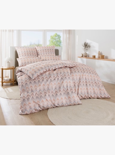 Janine Bettwäsche - apricot-terra-bedruckt