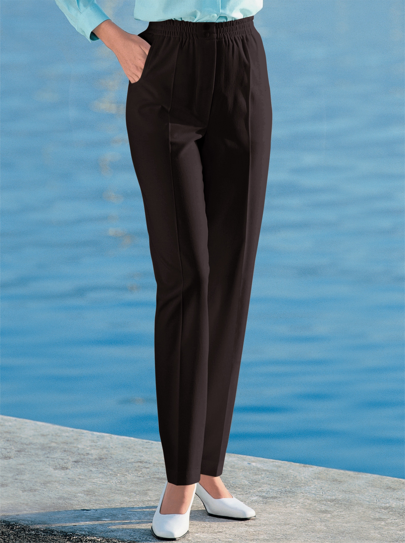 Come on Schlupfhose atmungsaktiv und bügelarm - dunkelbraun