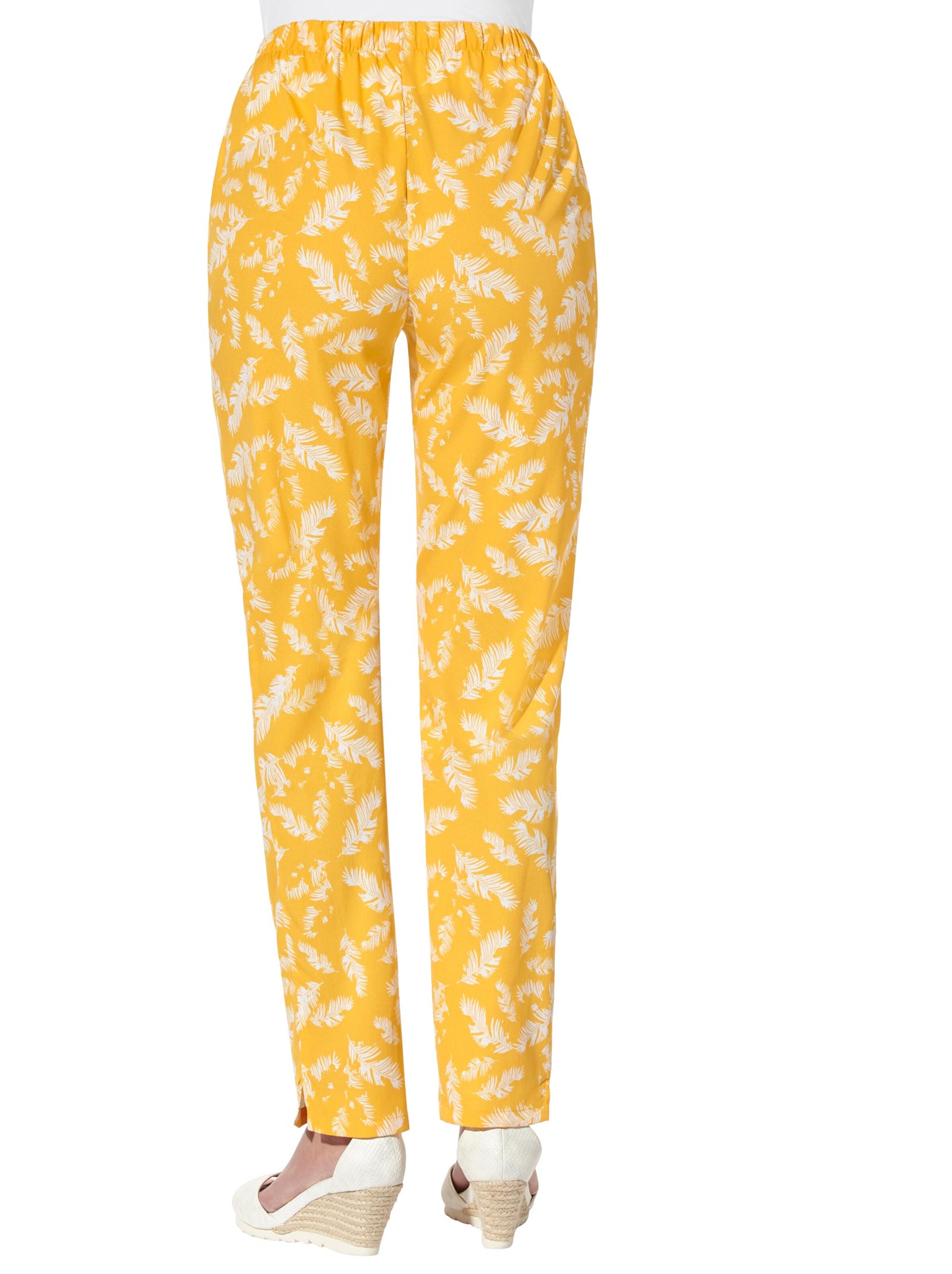 Hose - gelb-gemustert