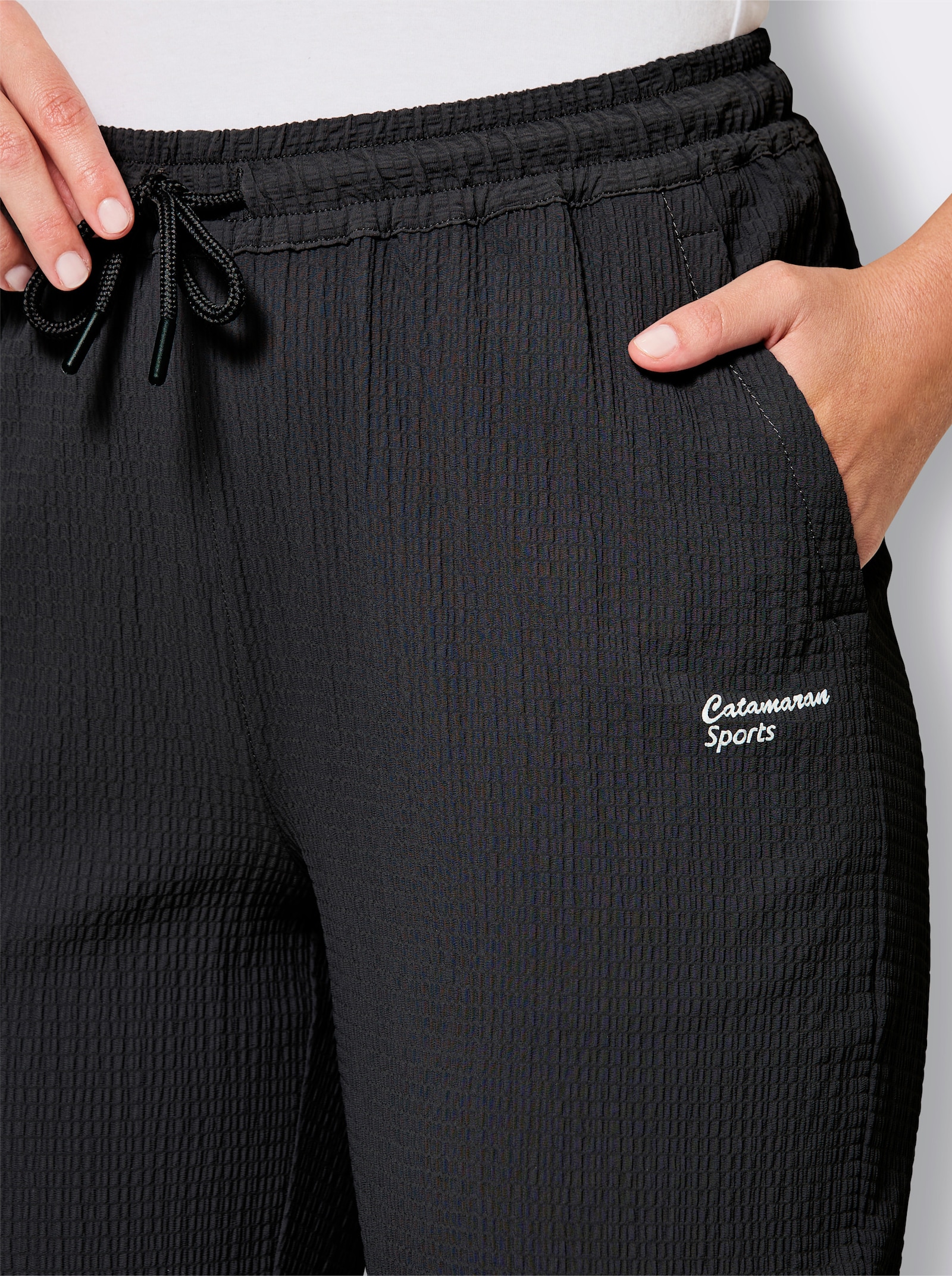 Catamaran Sports Funktionshose mit weitenverstellbarem Beinabschluss - schwarz