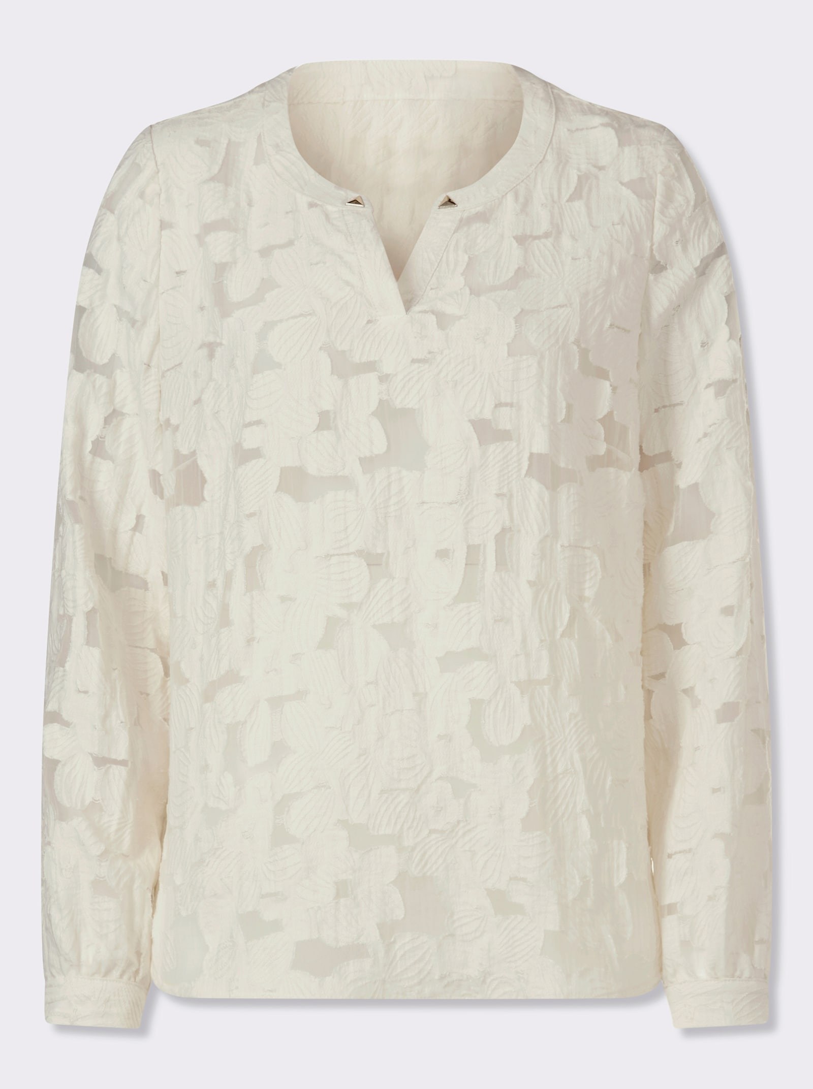 heine Spitzenbluse mit goldfarbenen Zierelementen - champagner