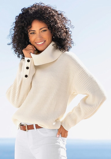 LASCANA Rollkragenpullover - creme