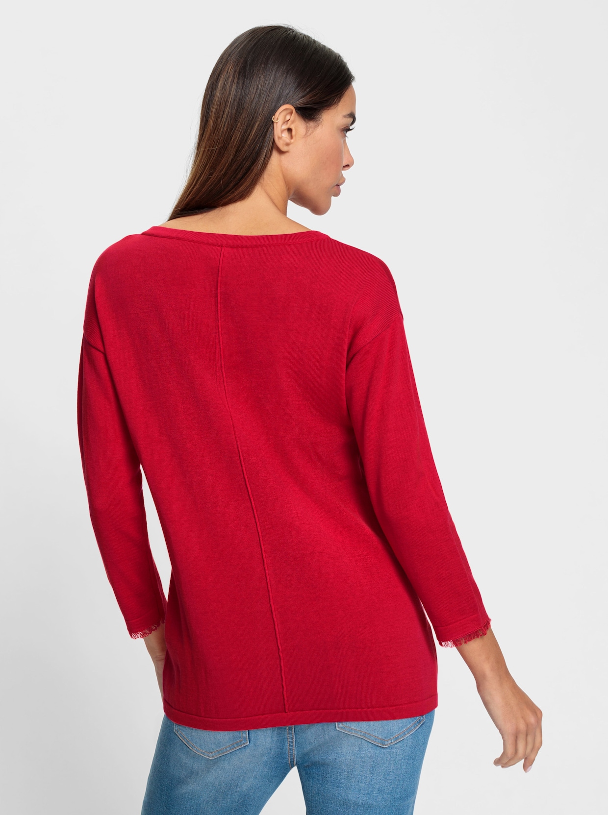 heine Pull en tricot fin - rouge