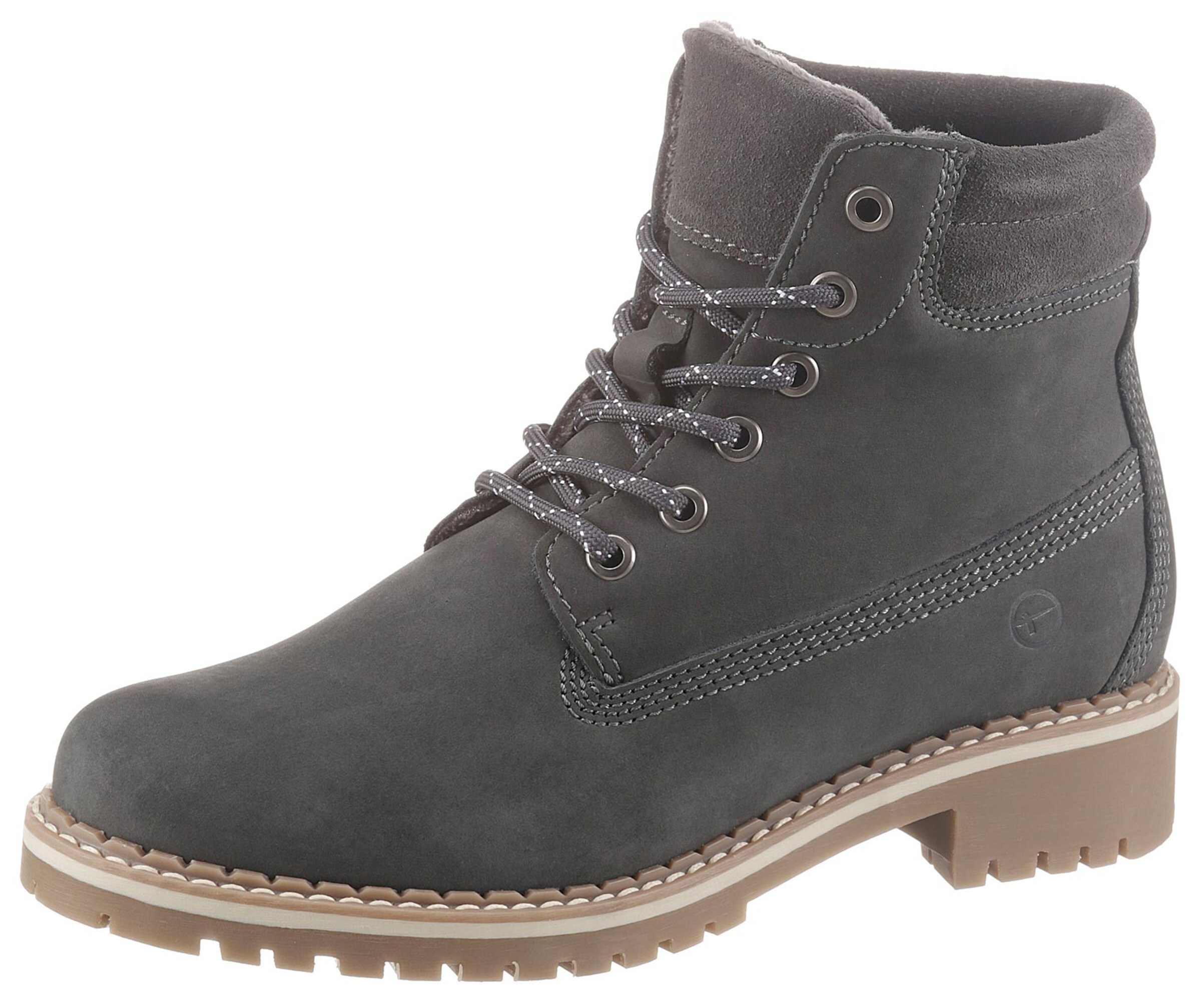 Tamaris Veterboots grijs - Schoenen.nl