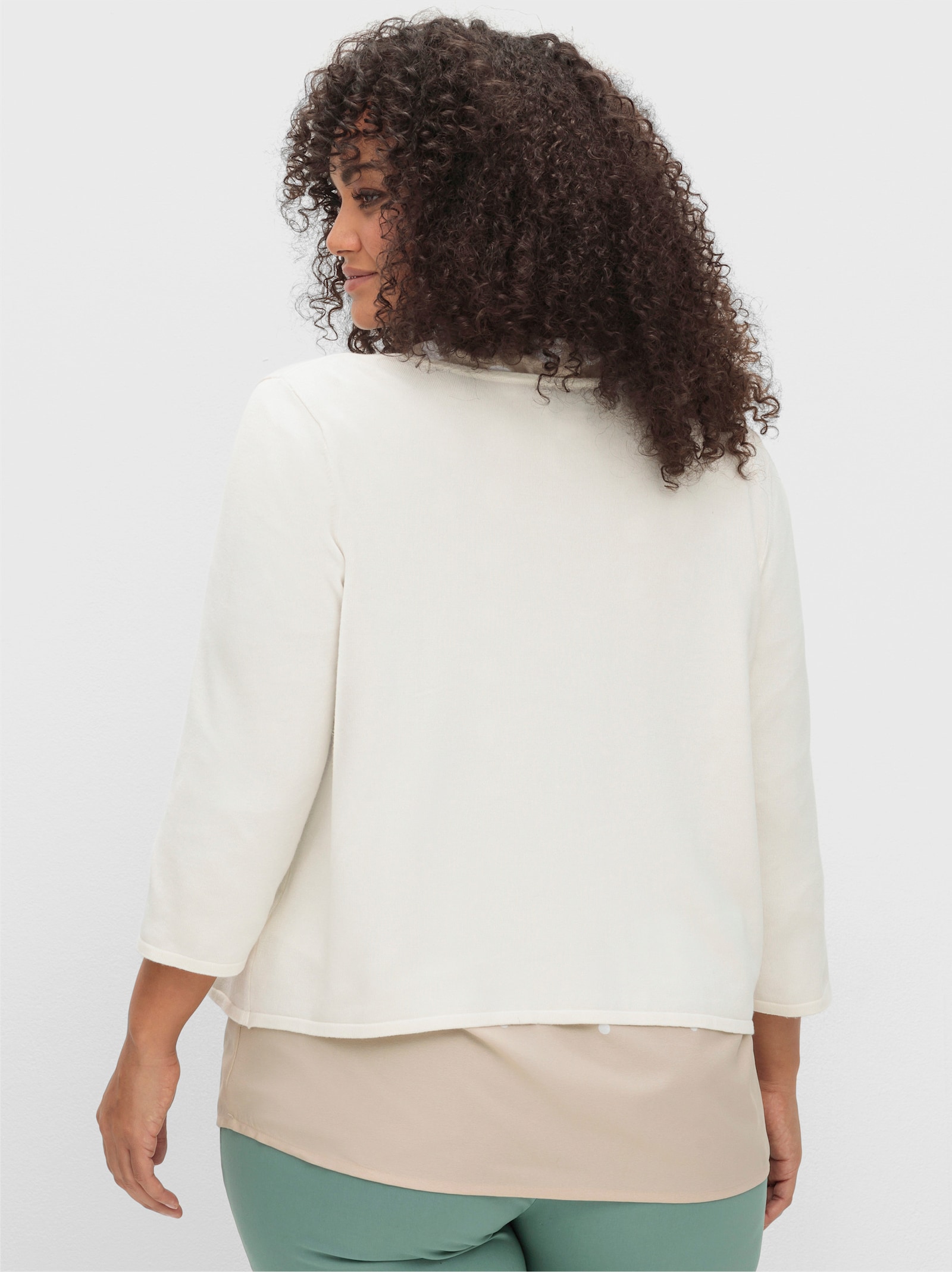 Bolero mit Zierspange - champagner