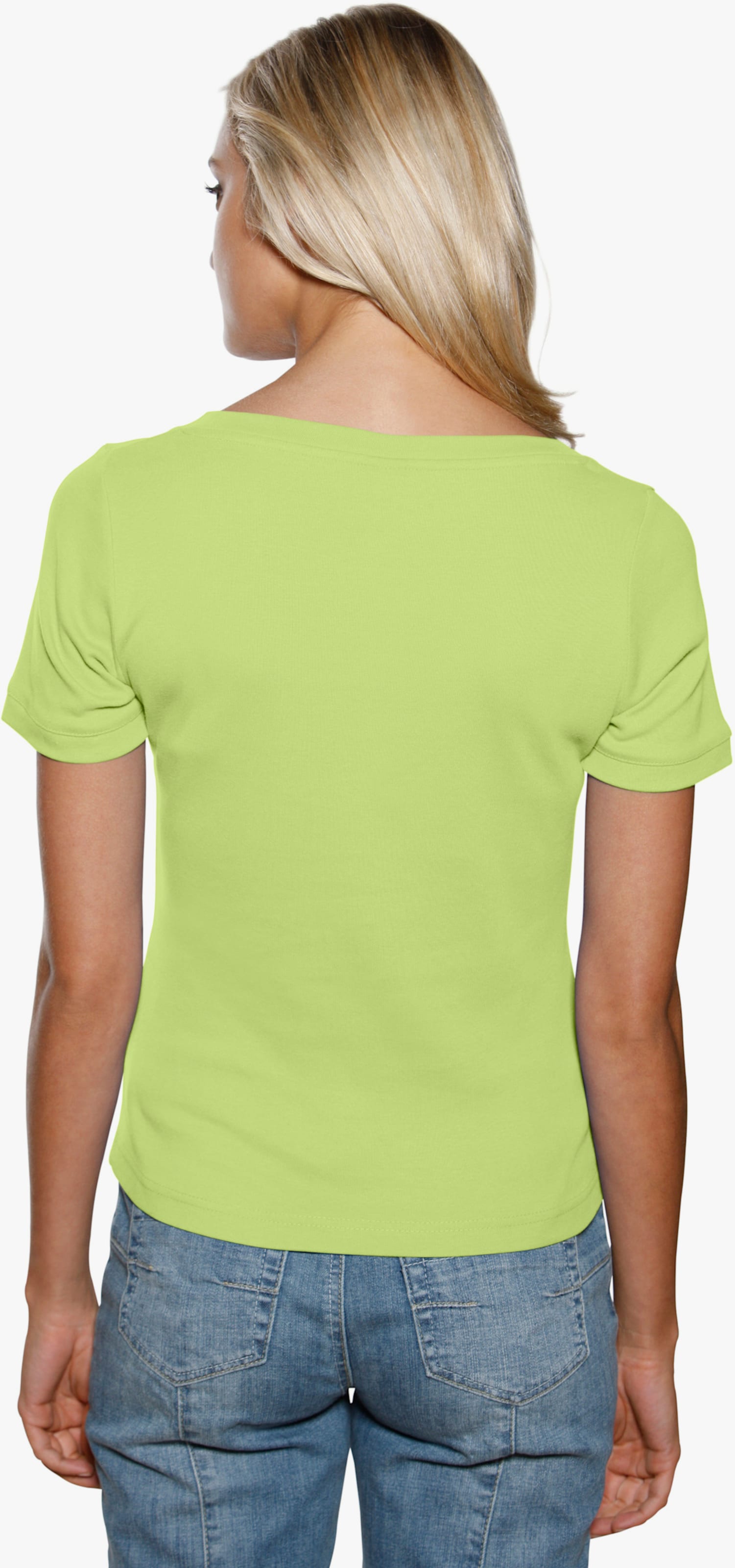 heine Shirt aus Rippenware - kiwi