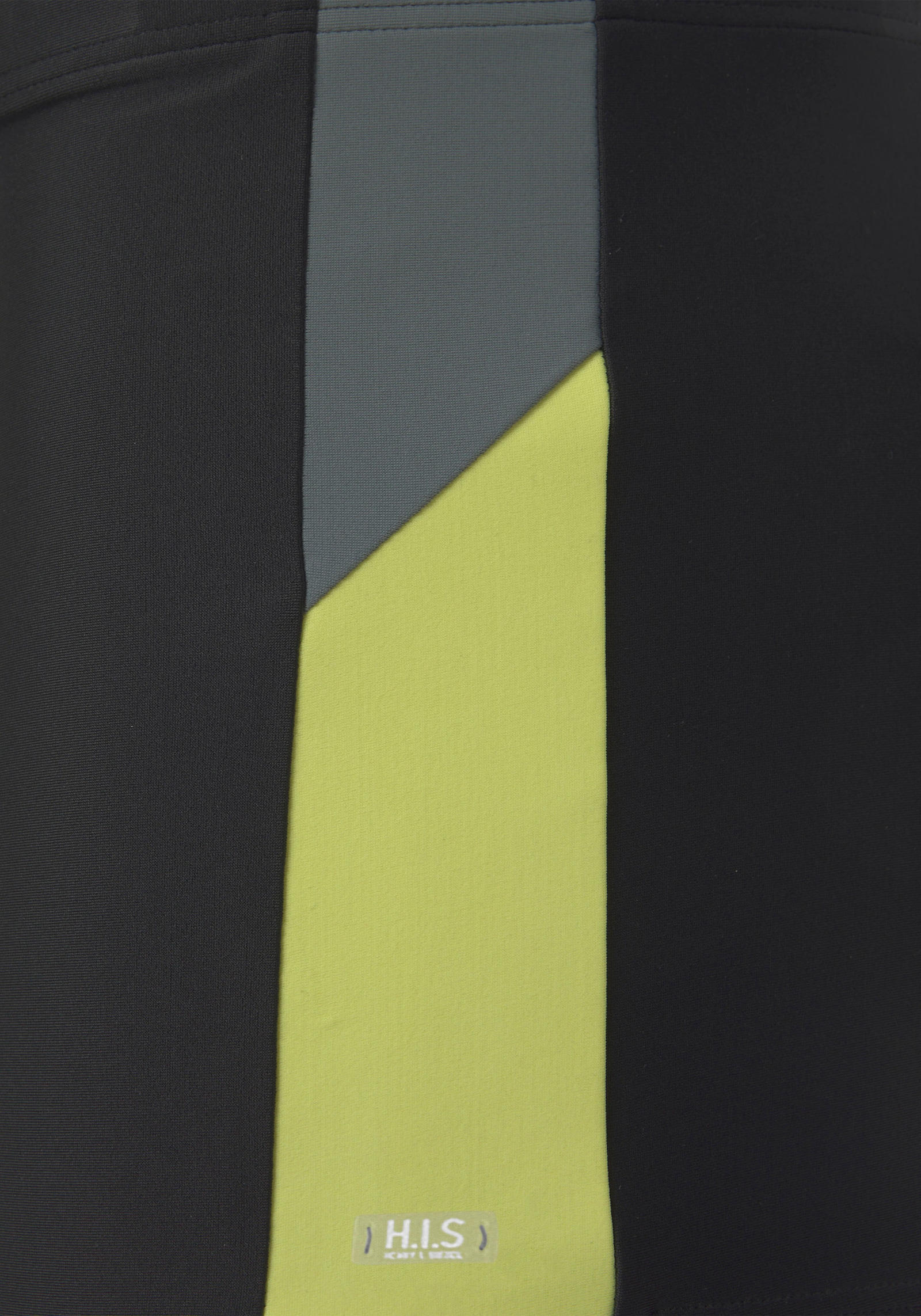 H.I.S Boxer-Badehose - schwarz-gelb