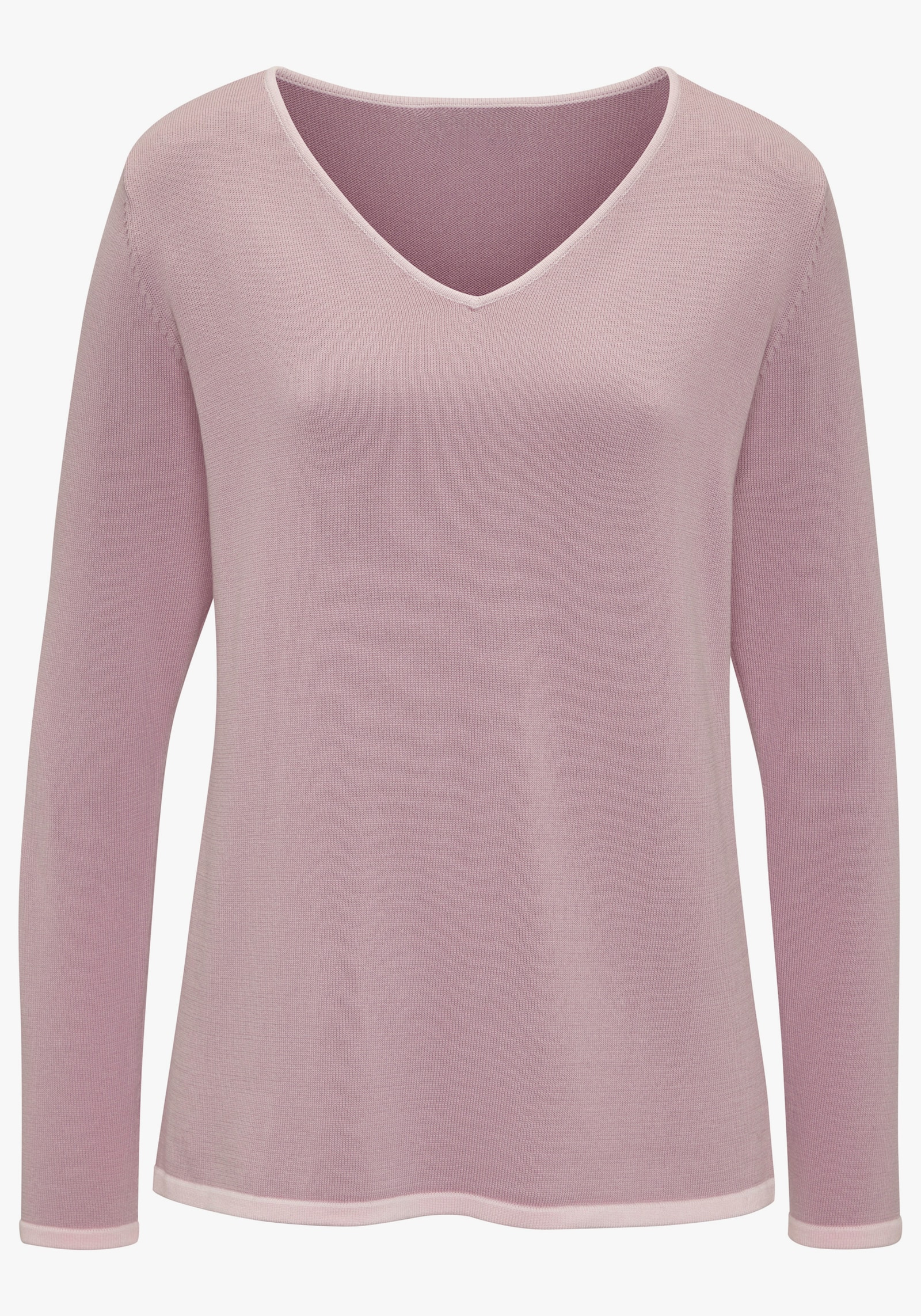 Vivance V-Ausschnitt-Pullover - mauve-rosé